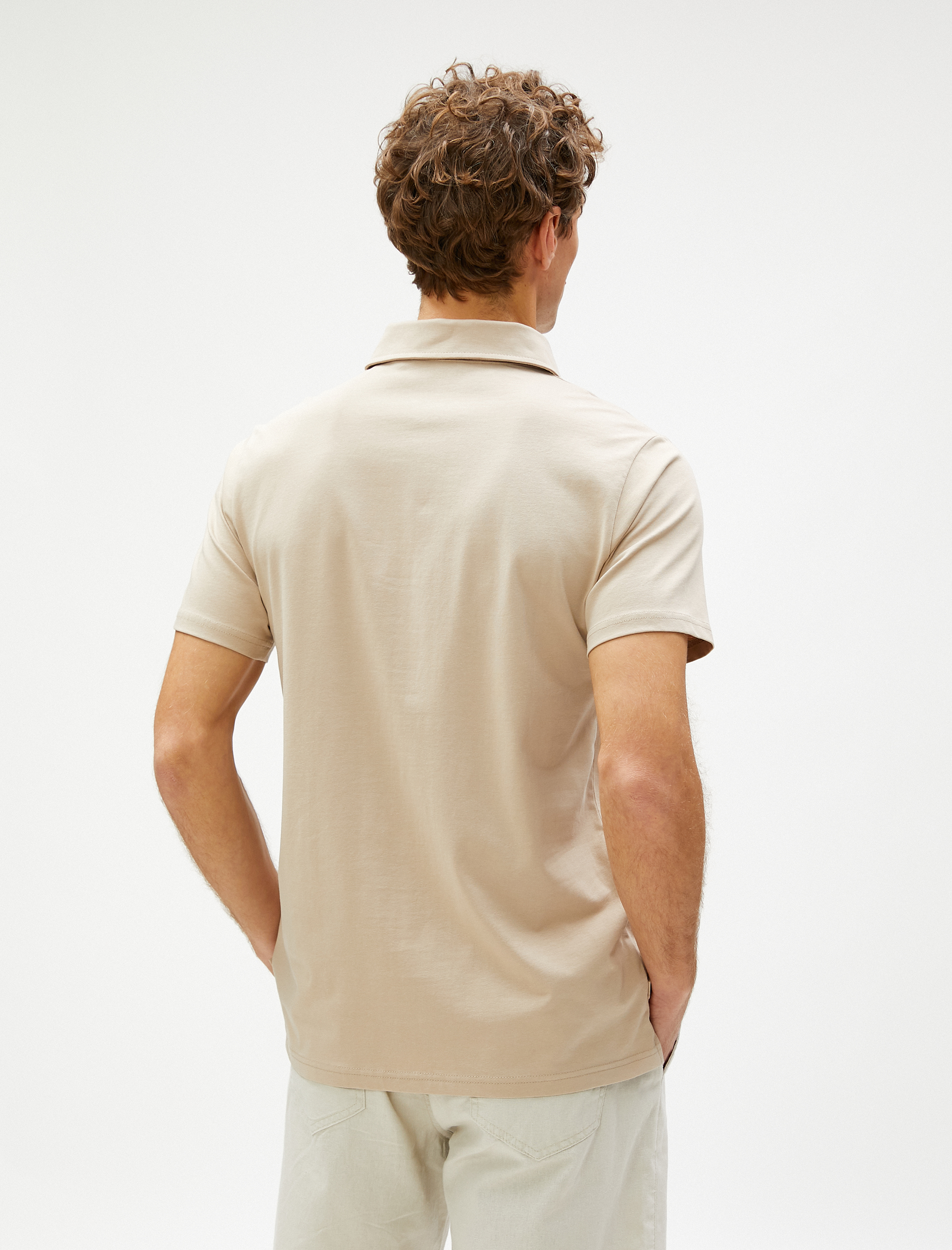 Basic Tişört Polo Yaka Pamuklu