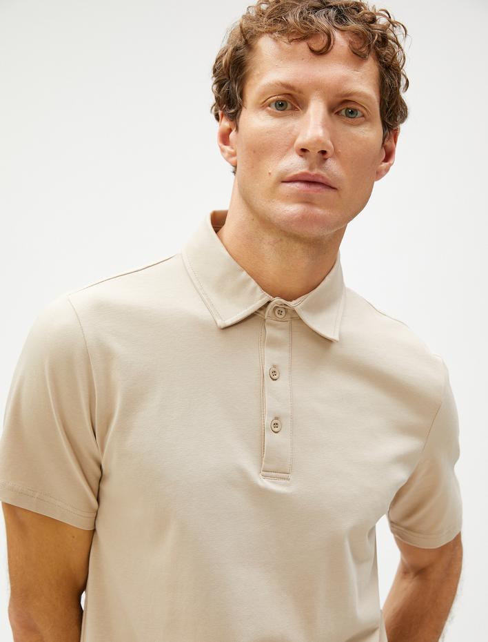  Basic Tişört Polo Yaka Pamuklu