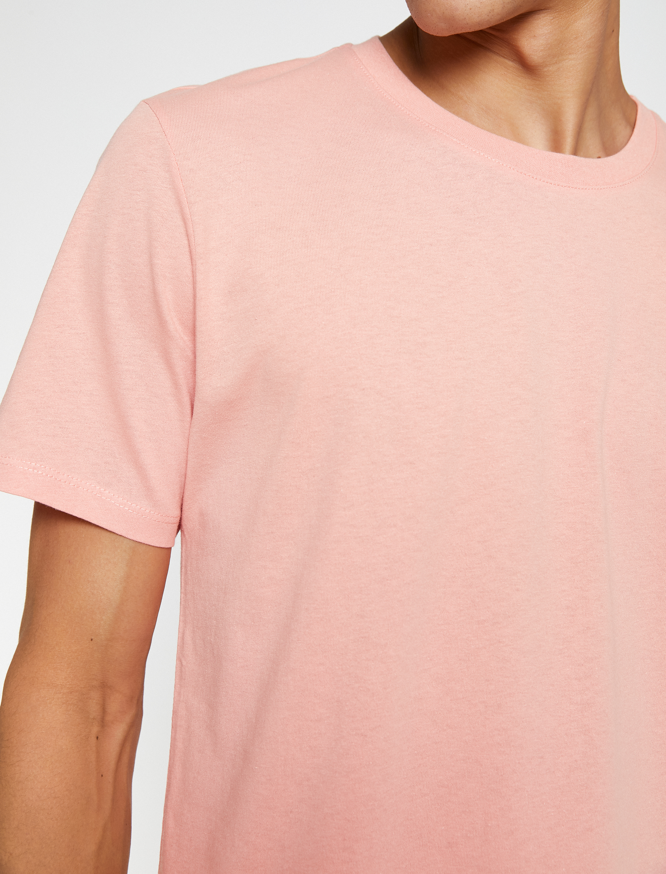Basic Tişört Slim Fit Bisiklet Yaka Kısa Kollu Pamuklu