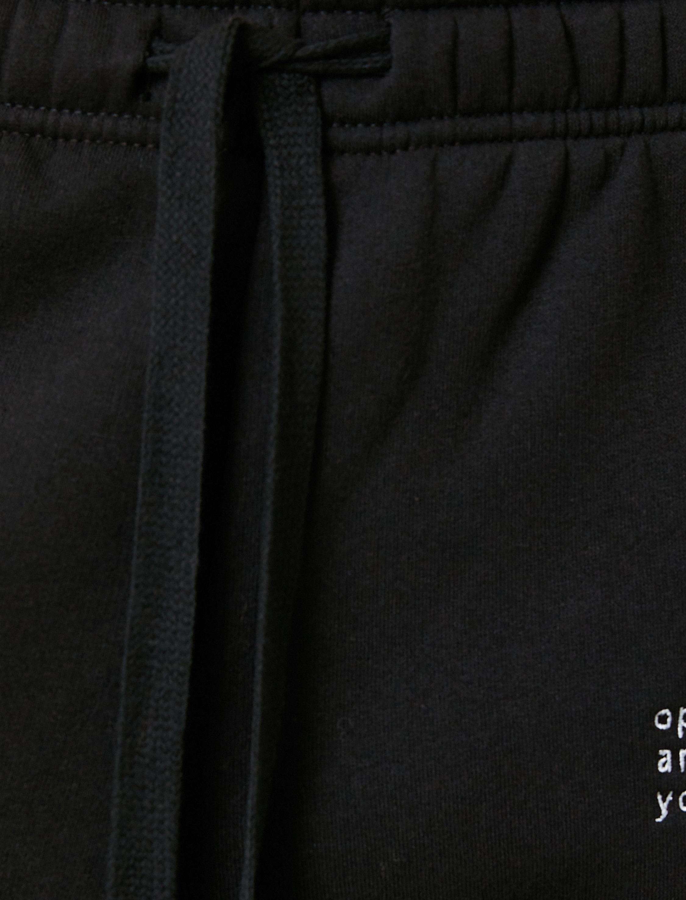   Şardonlu Jogger Eşofman Altı İşlemeli Cep Detaylı Paçası Beli Lastikli