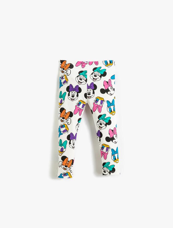 Kız Bebek Minni Mouse ve Daisy Duck Baskılı Tayt Lisanslı Beli Lastikli