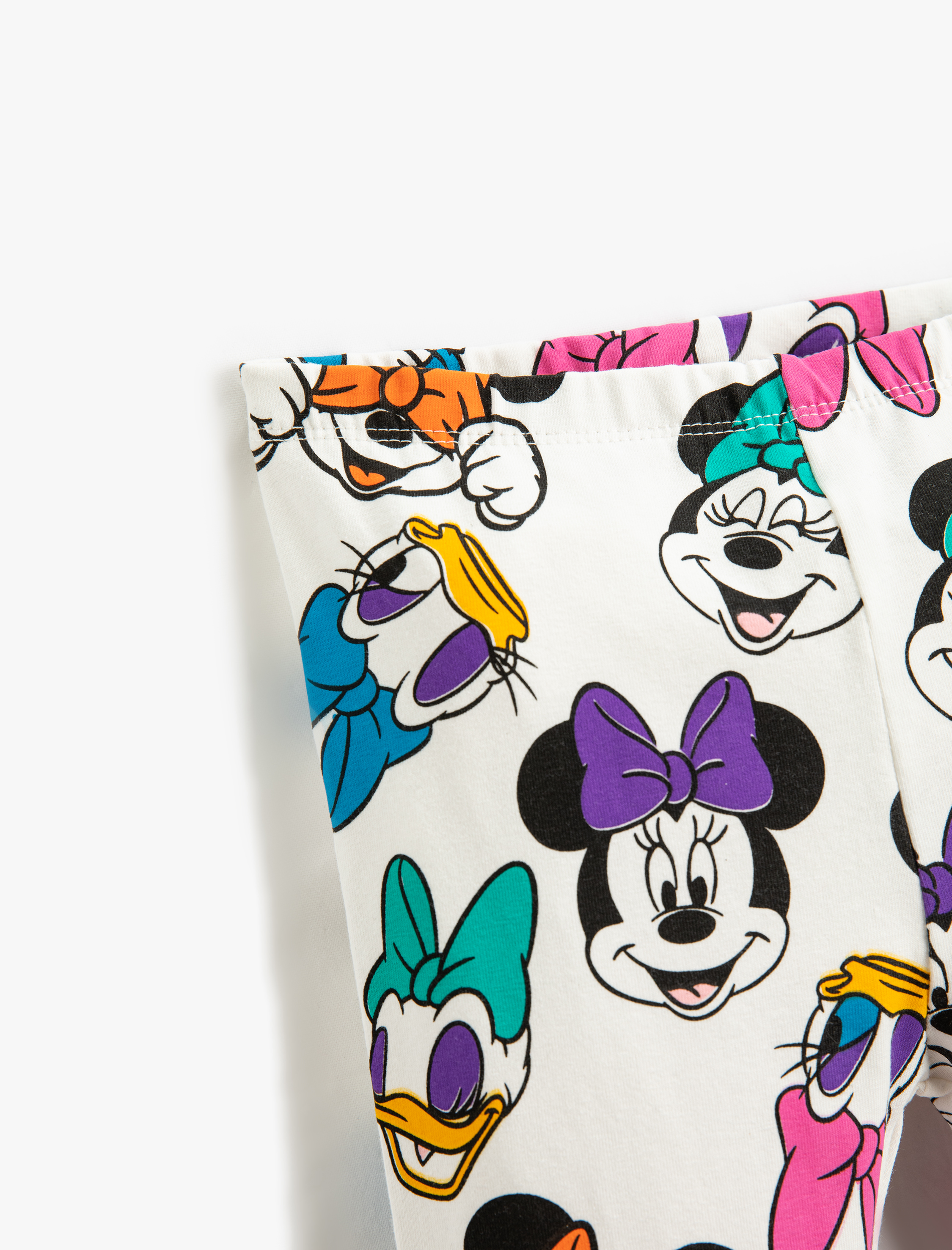  Kız Bebek Minni Mouse ve Daisy Duck Baskılı Tayt Lisanslı Beli Lastikli