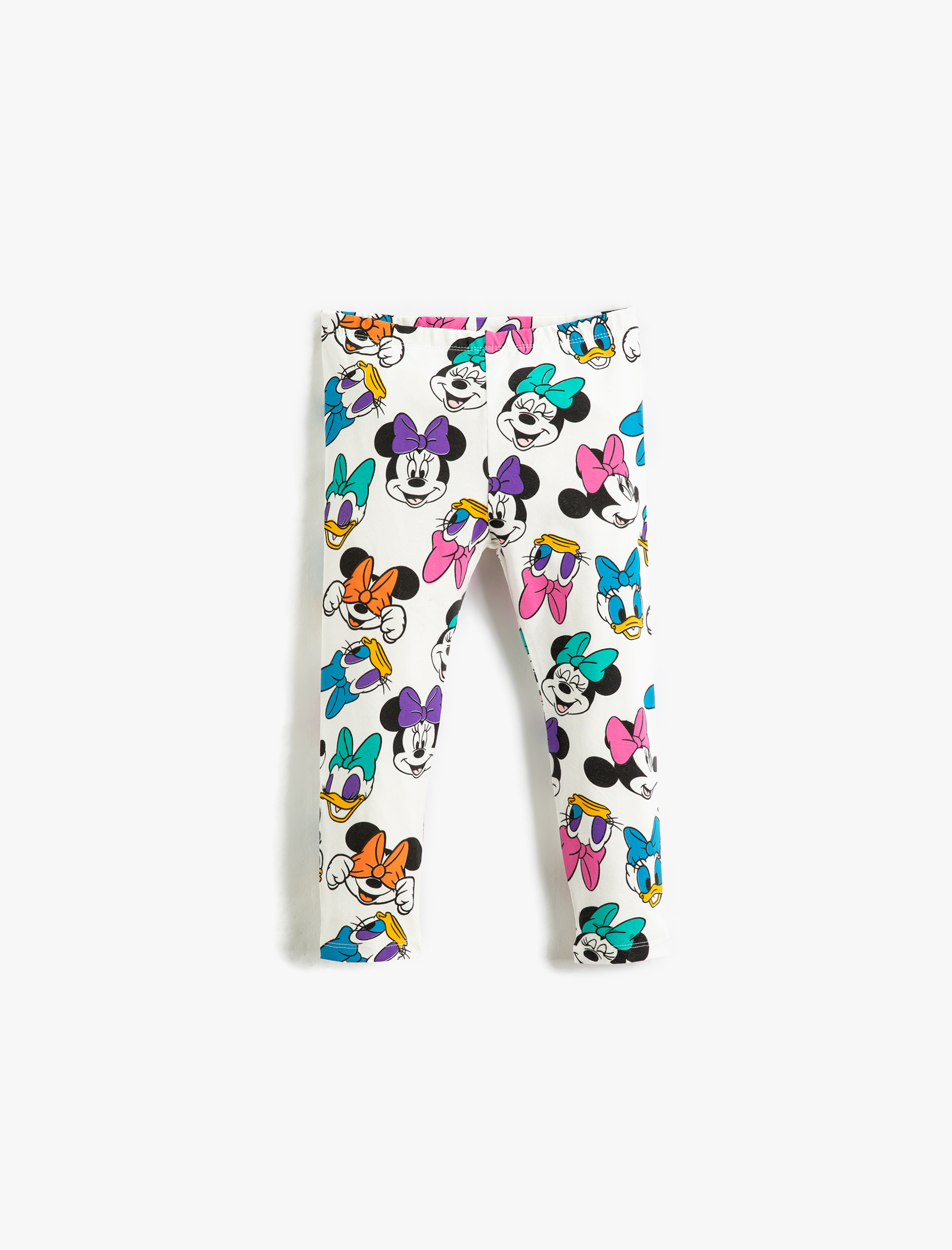  Kız Bebek Minni Mouse ve Daisy Duck Baskılı Tayt Lisanslı Beli Lastikli