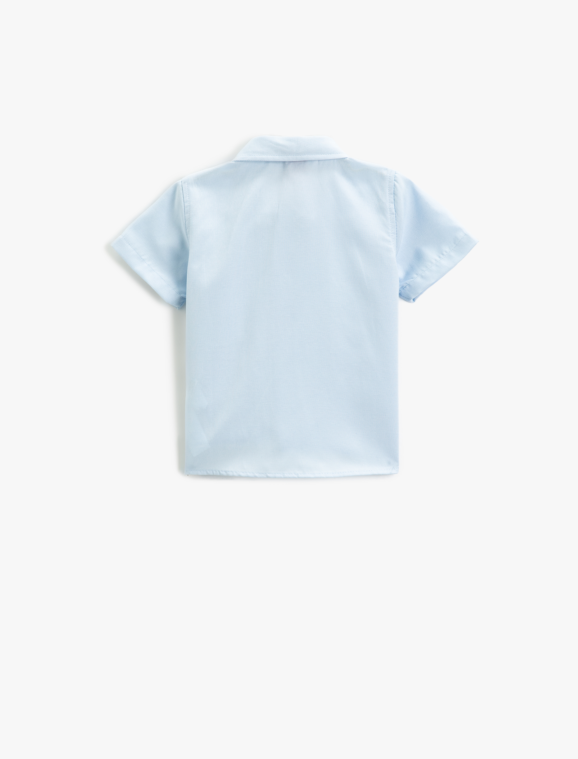 Erkek Bebek Papyonlu Gömlek Kısa Kollu Tek Cepli