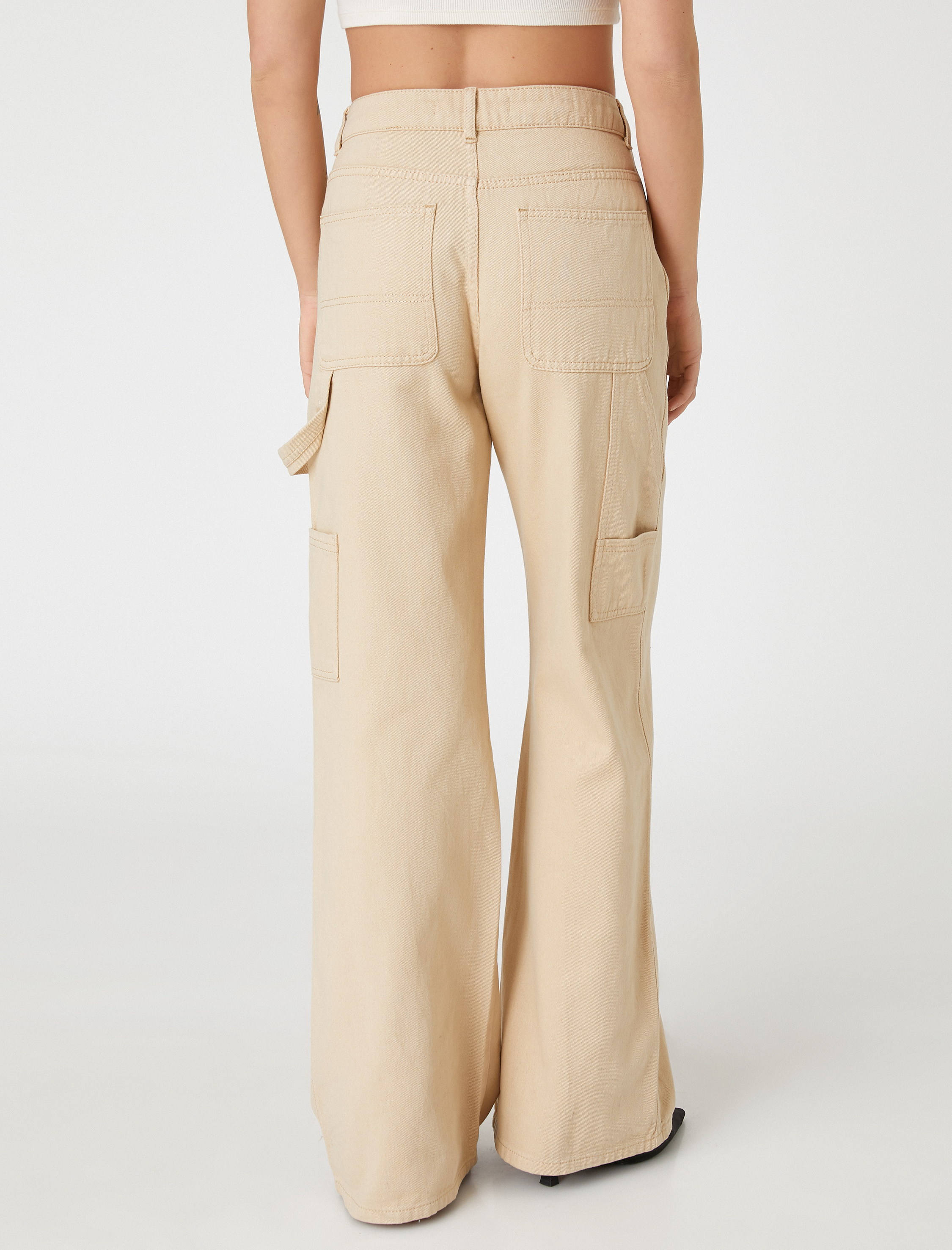   Geniş Paça Kot Pantolon Yüksek Bel