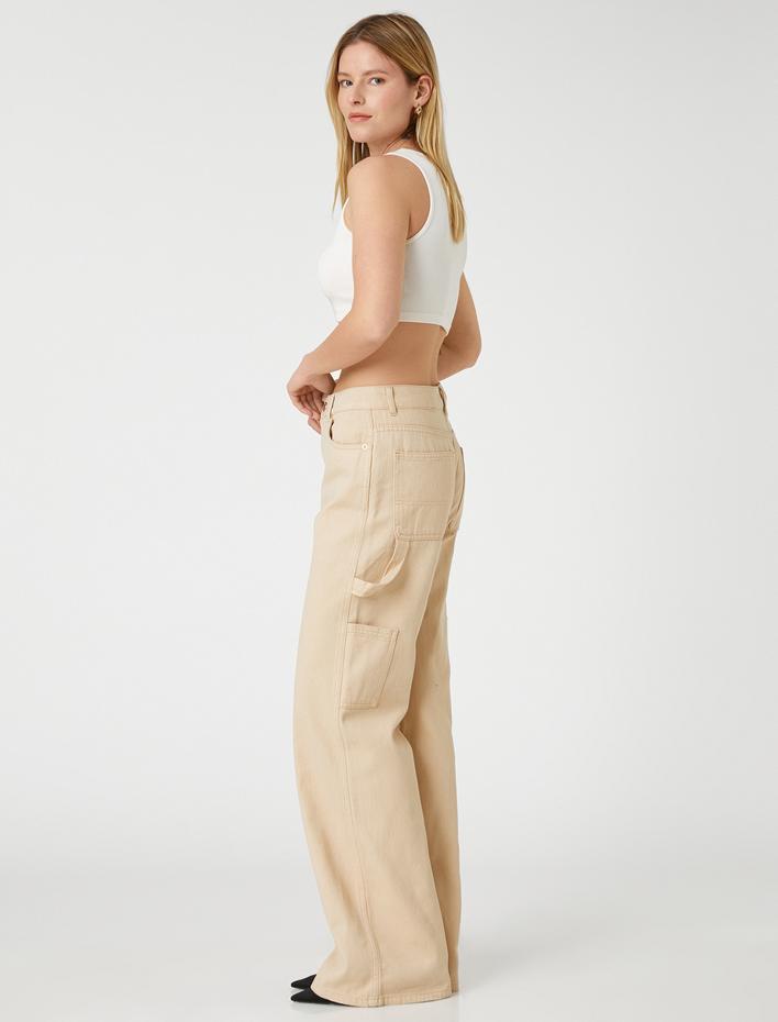  Geniş Paça Kot Pantolon Yüksek Bel