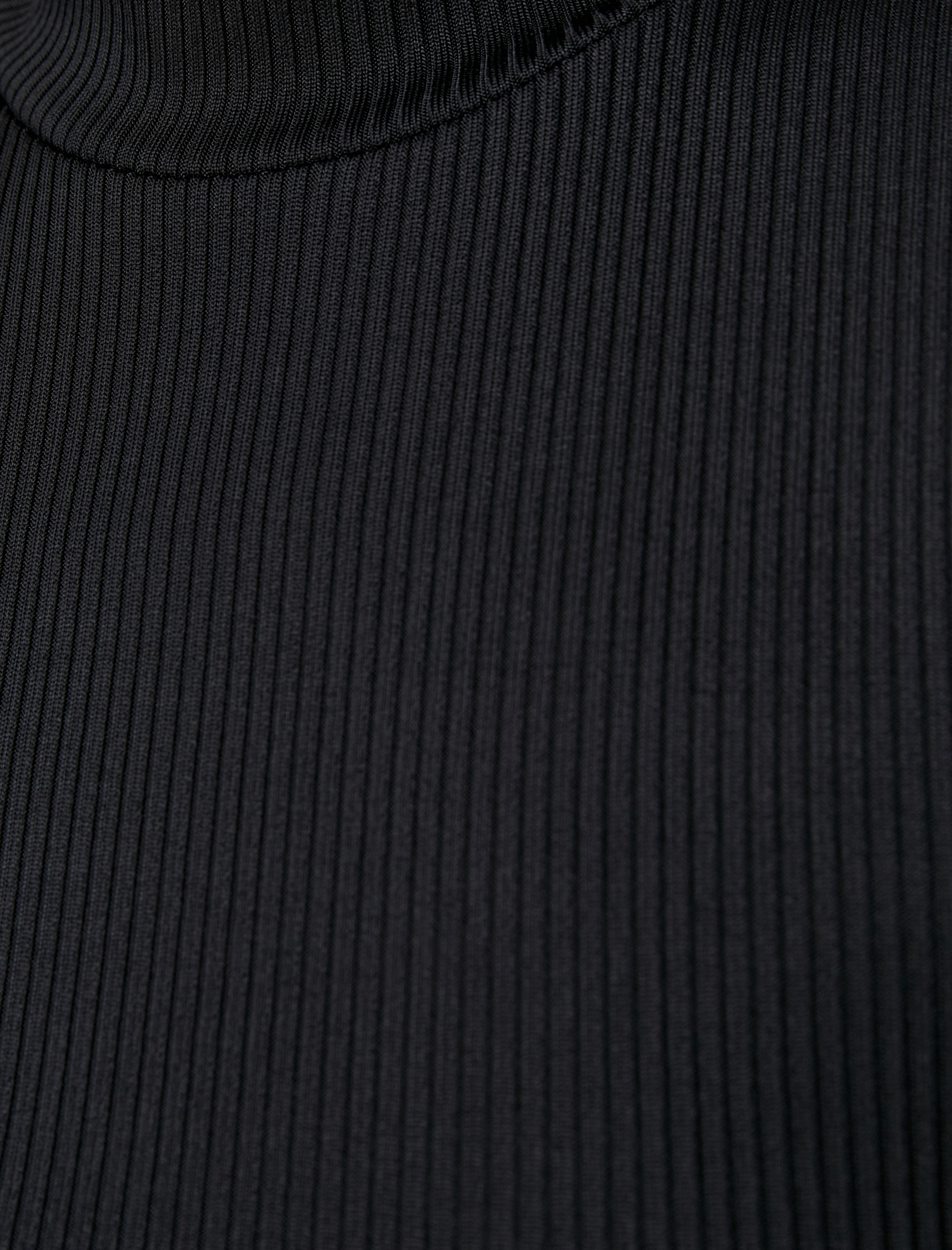   Boğazlı Yaka Ribanalı Kazak Slim Fit