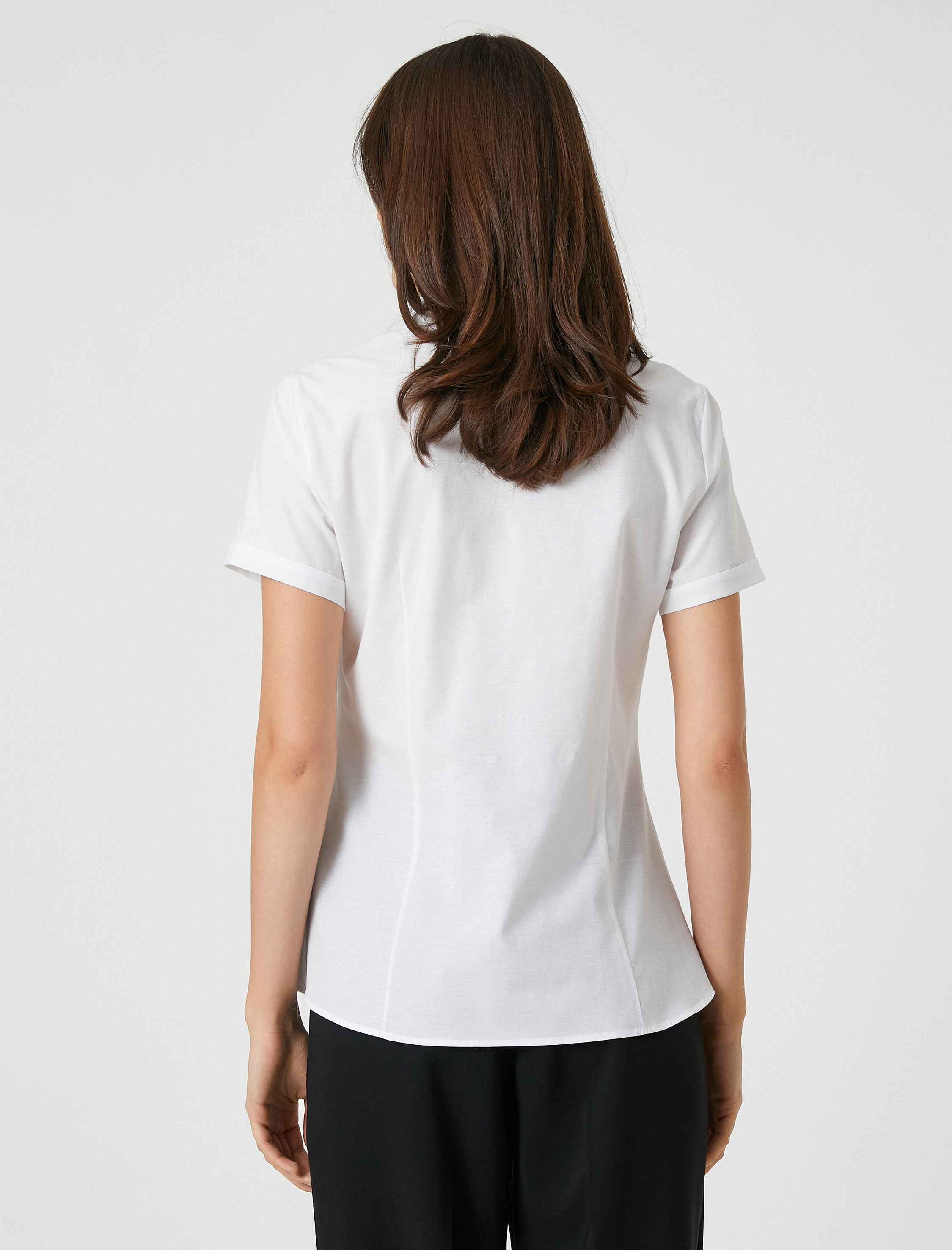   Kısa Kollu Pamuklu Gömlek