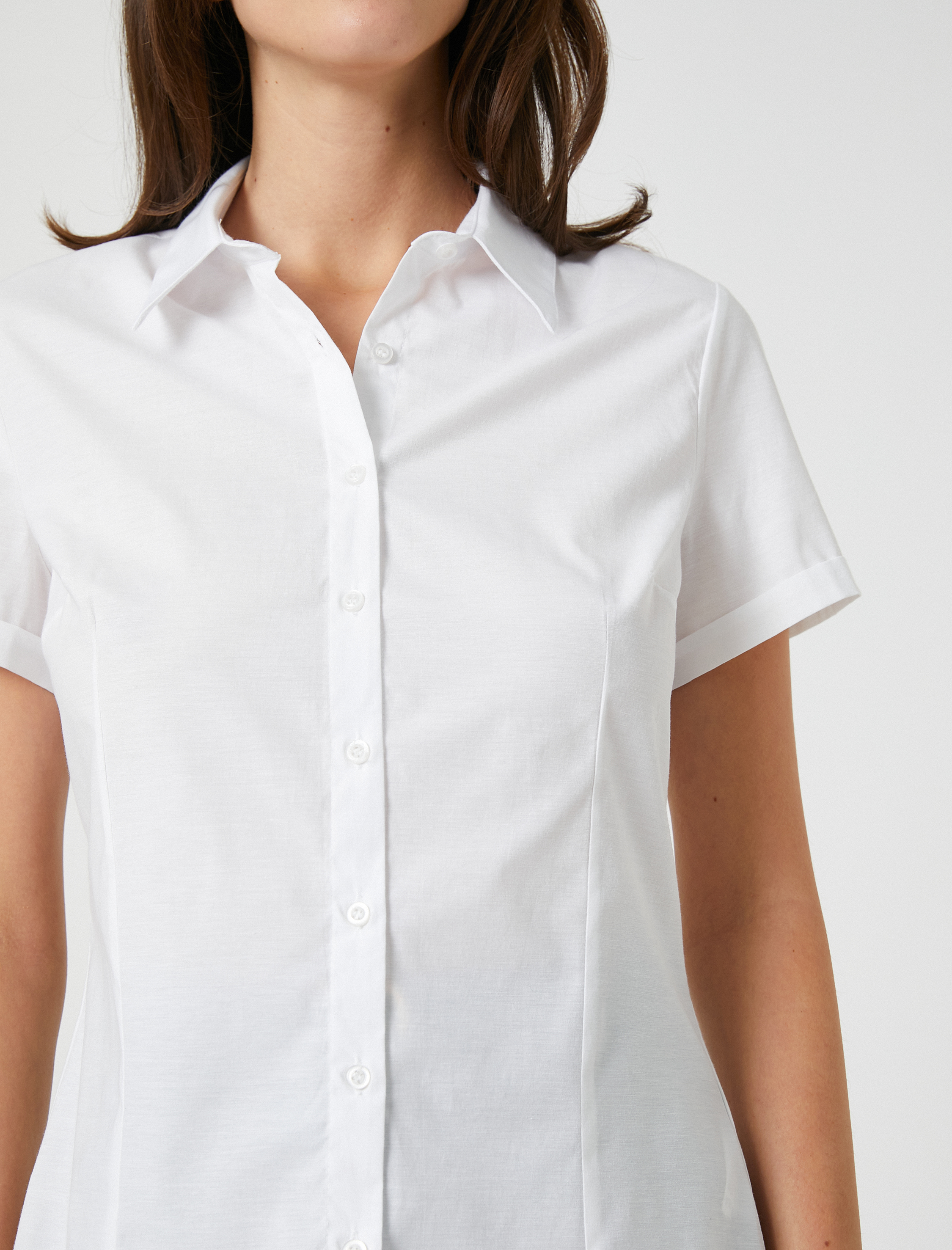   Kısa Kollu Pamuklu Gömlek