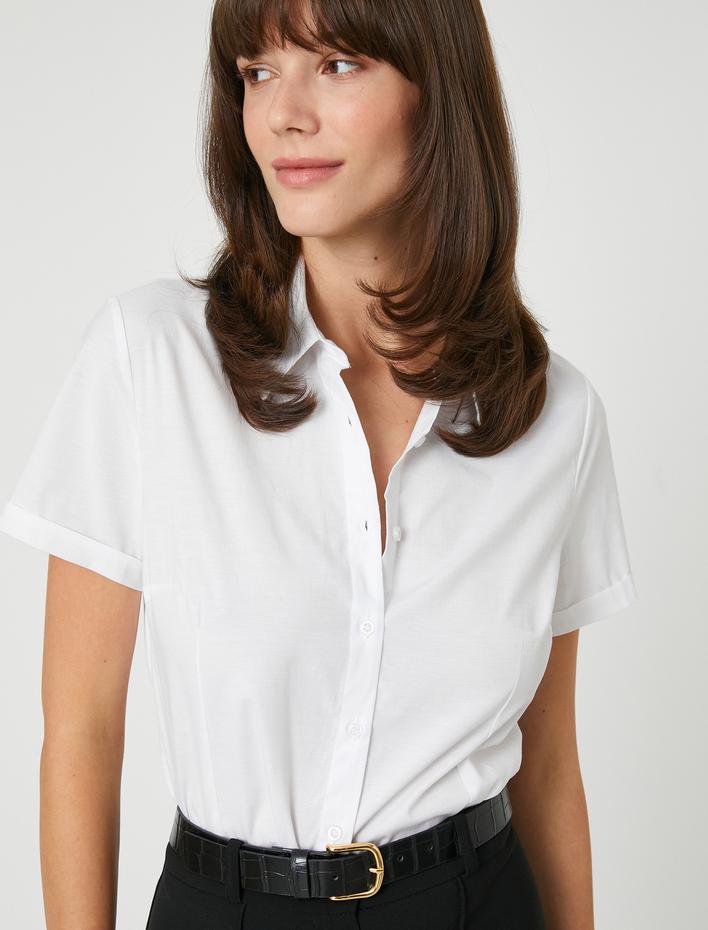  Kısa Kollu Pamuklu Gömlek