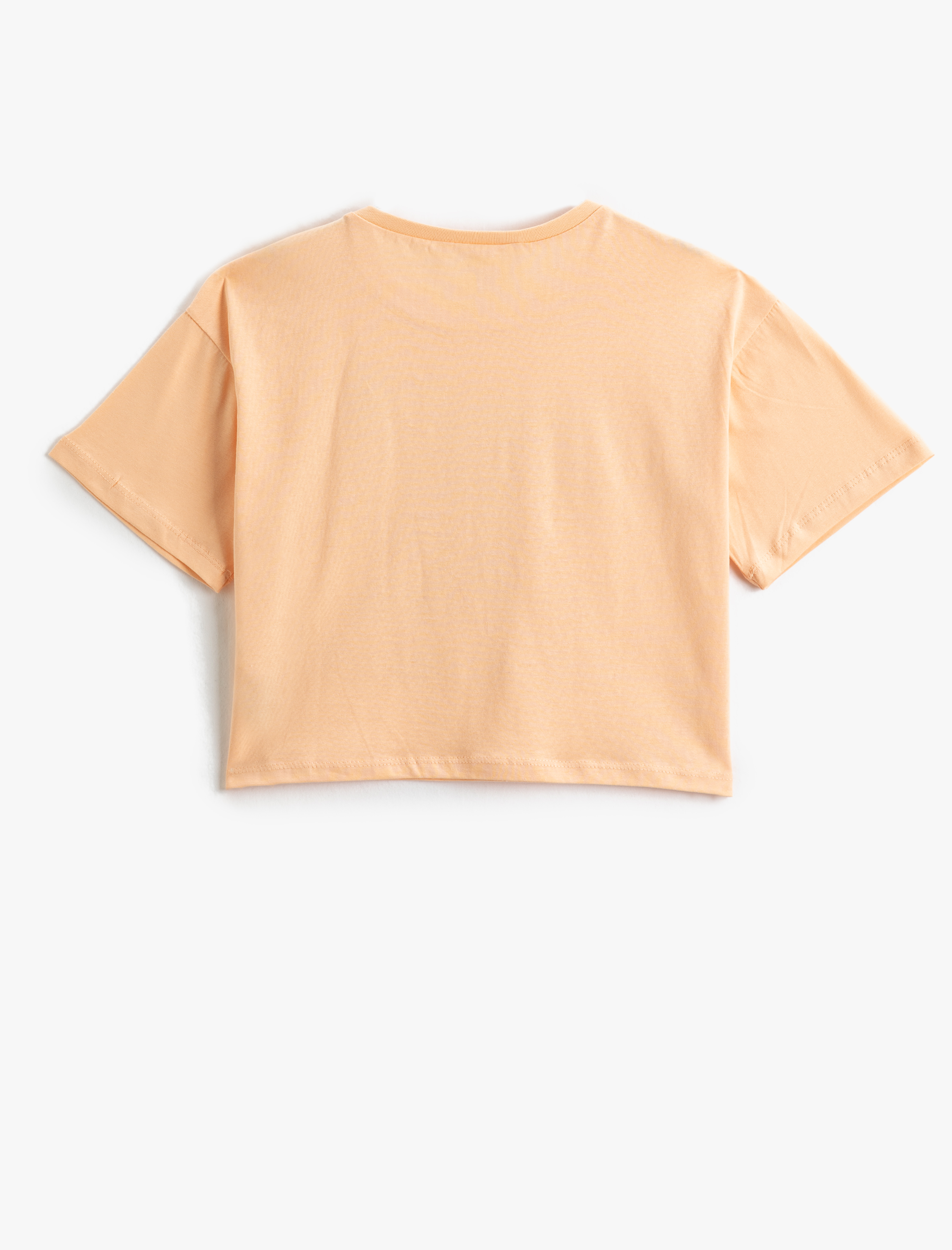  Kız Çocuk Kısa Kollu Bisiklet Yaka Tişört Slogan Temalı Baskılı