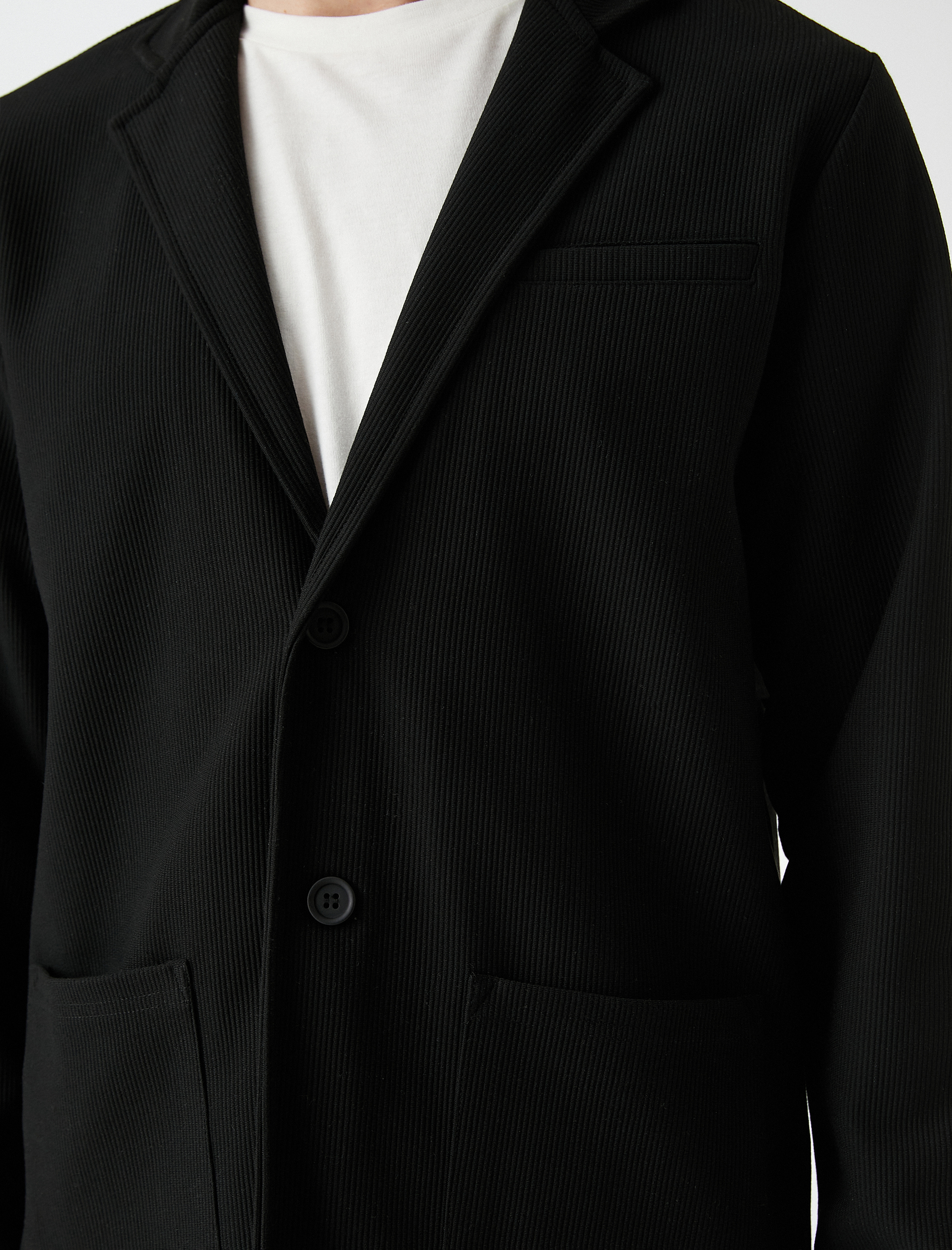   Basic Blazer Ceket Düğme Detaylı Cepli