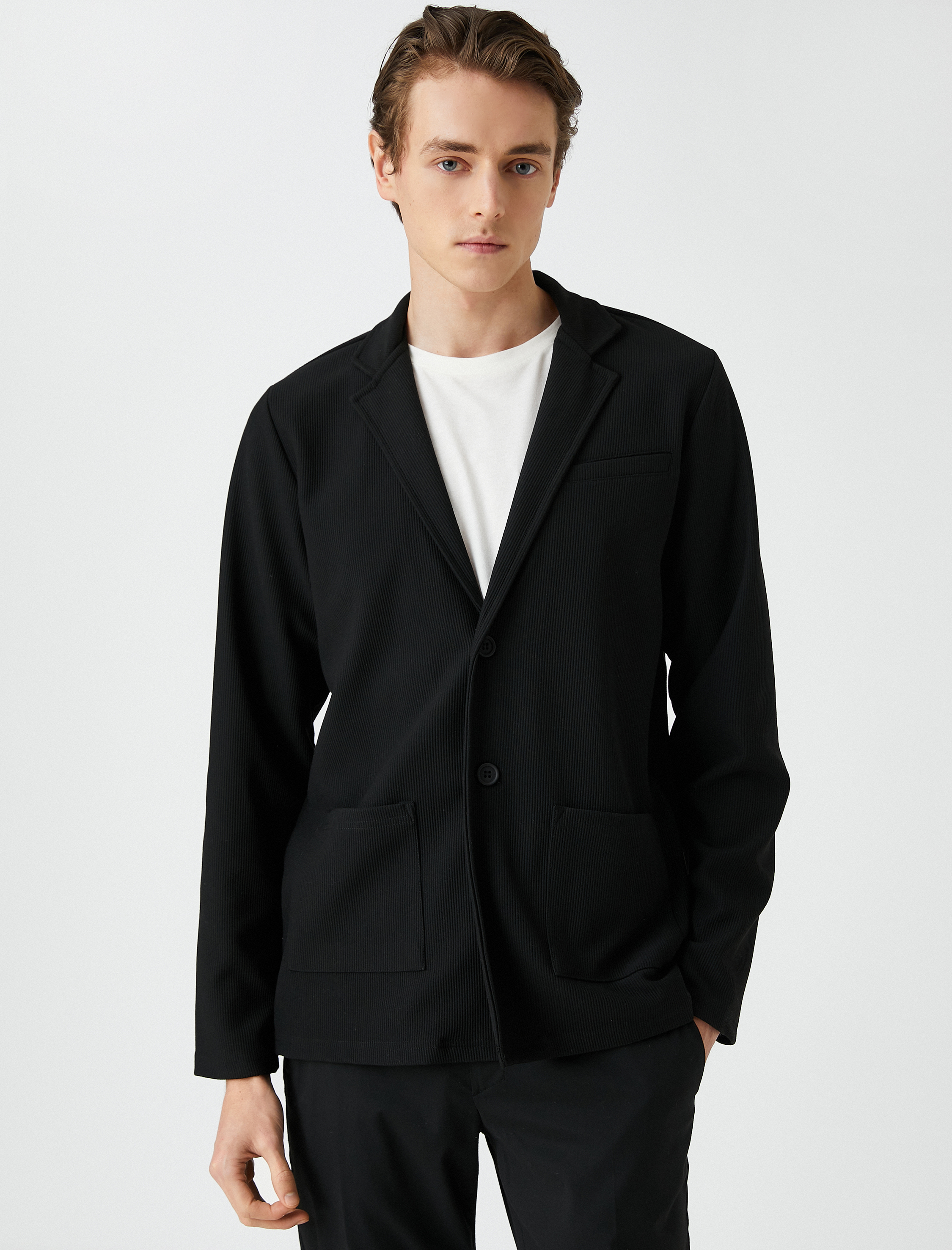   Basic Blazer Ceket Düğme Detaylı Cepli