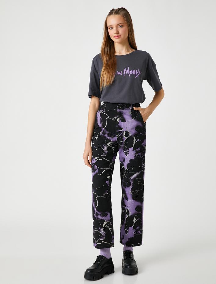  Rick and Morty Tişört Lisanslı Kısa Kollu Bisiklet Yaka