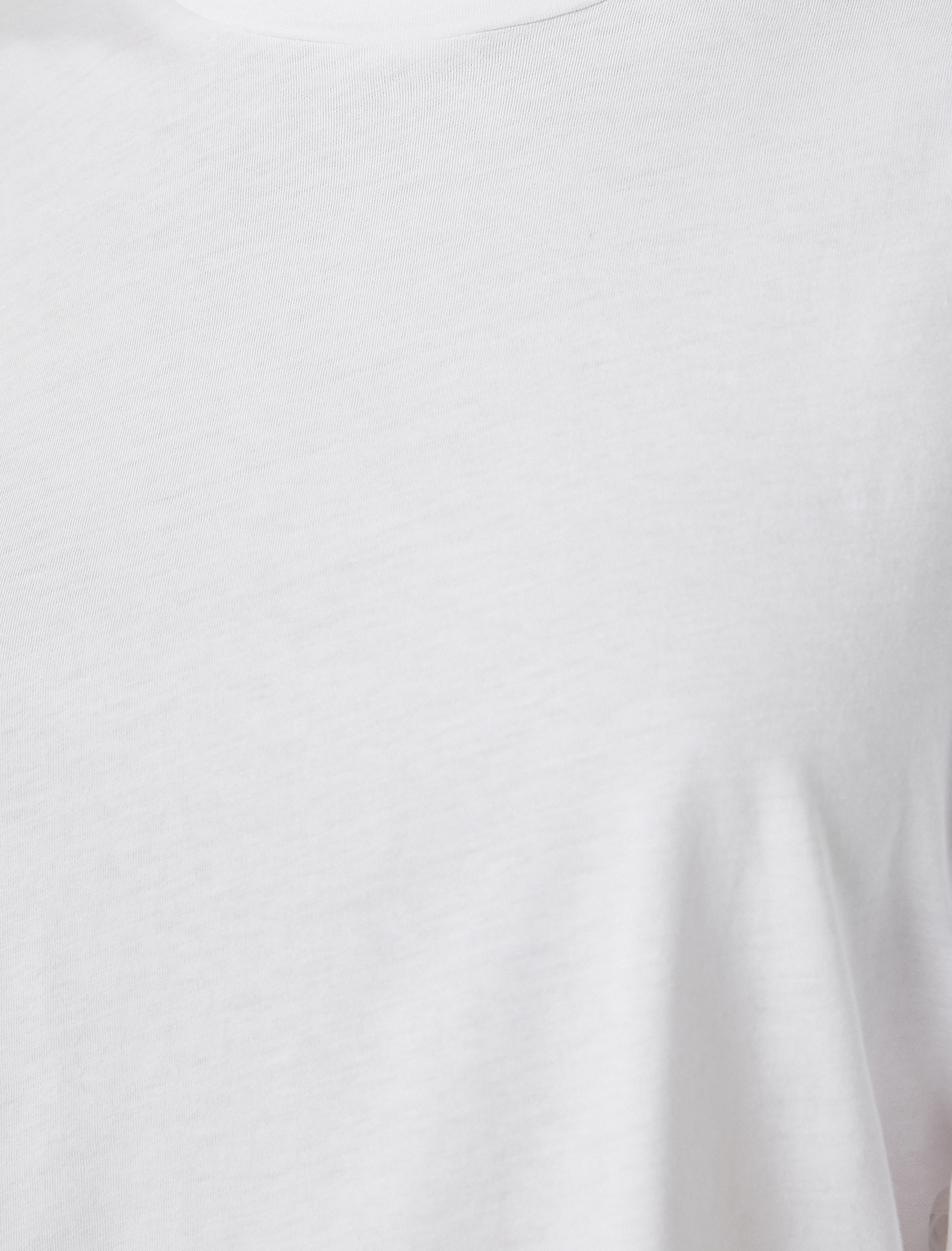   Kolları Volanlı Tişört Bisiklet Yaka Pamuklu