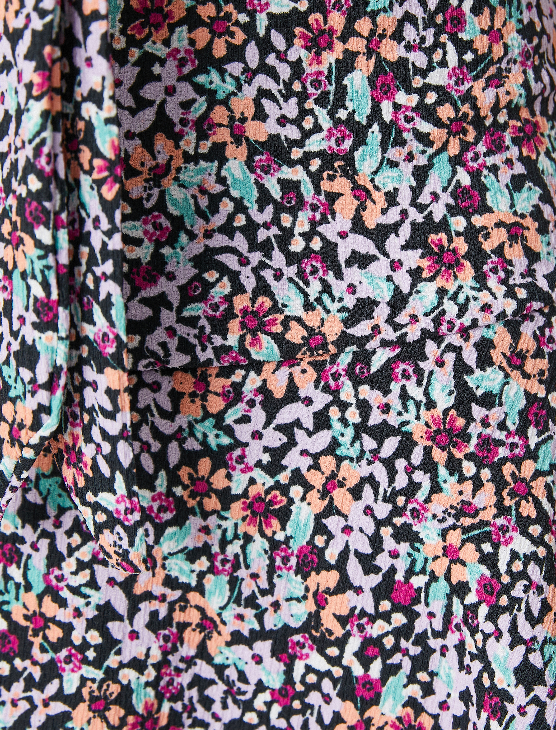   Çiçekli Şort Etek Mini Beli Kuşaklı Fırfırlı Bürümcük