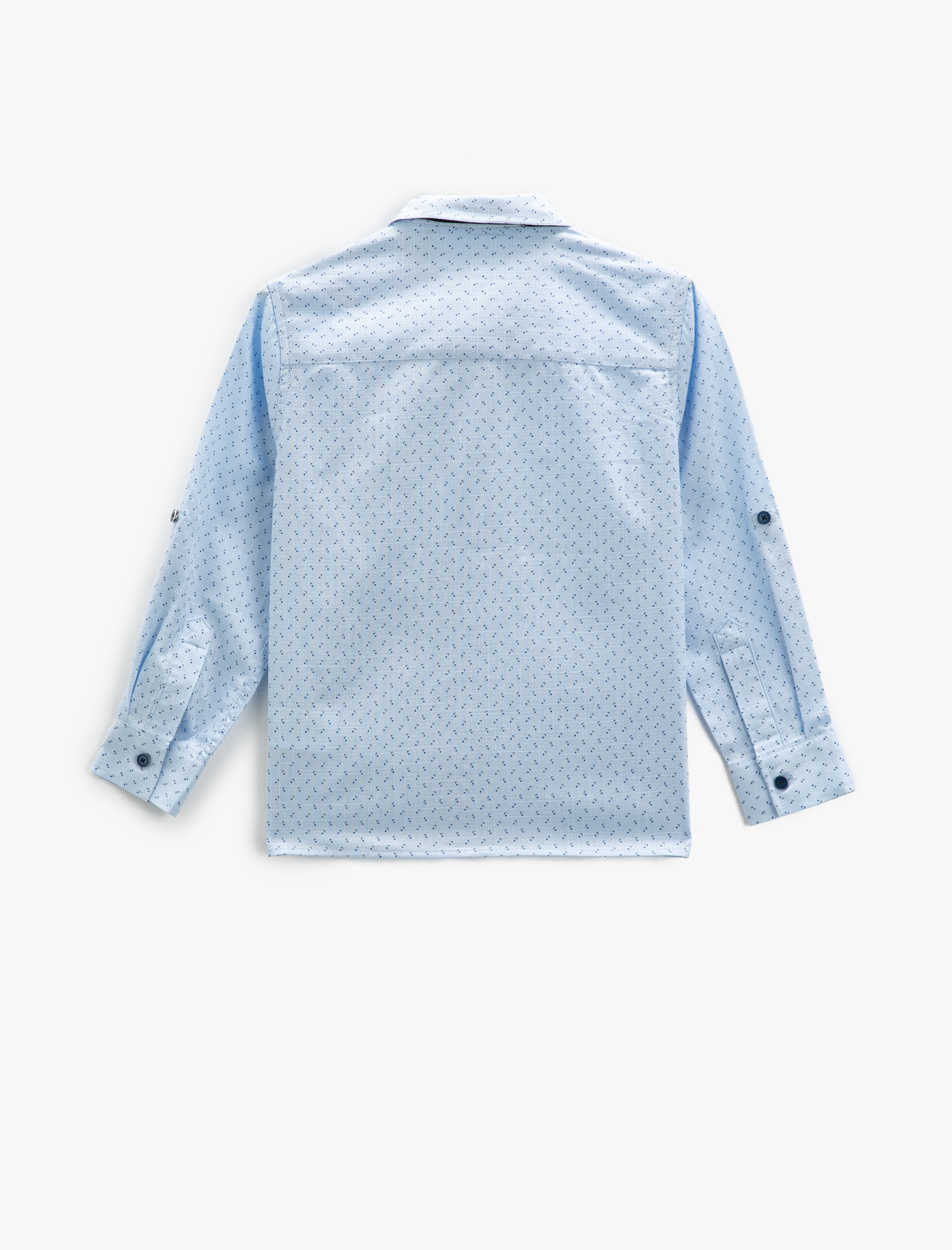  Erkek Çocuk Papyonlu Gömlek Uzun Kollu Tek Cep Detaylı Pamuklu