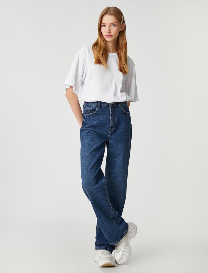  Pamuklu Tişört Kısa Kollu Bisiklet Yaka