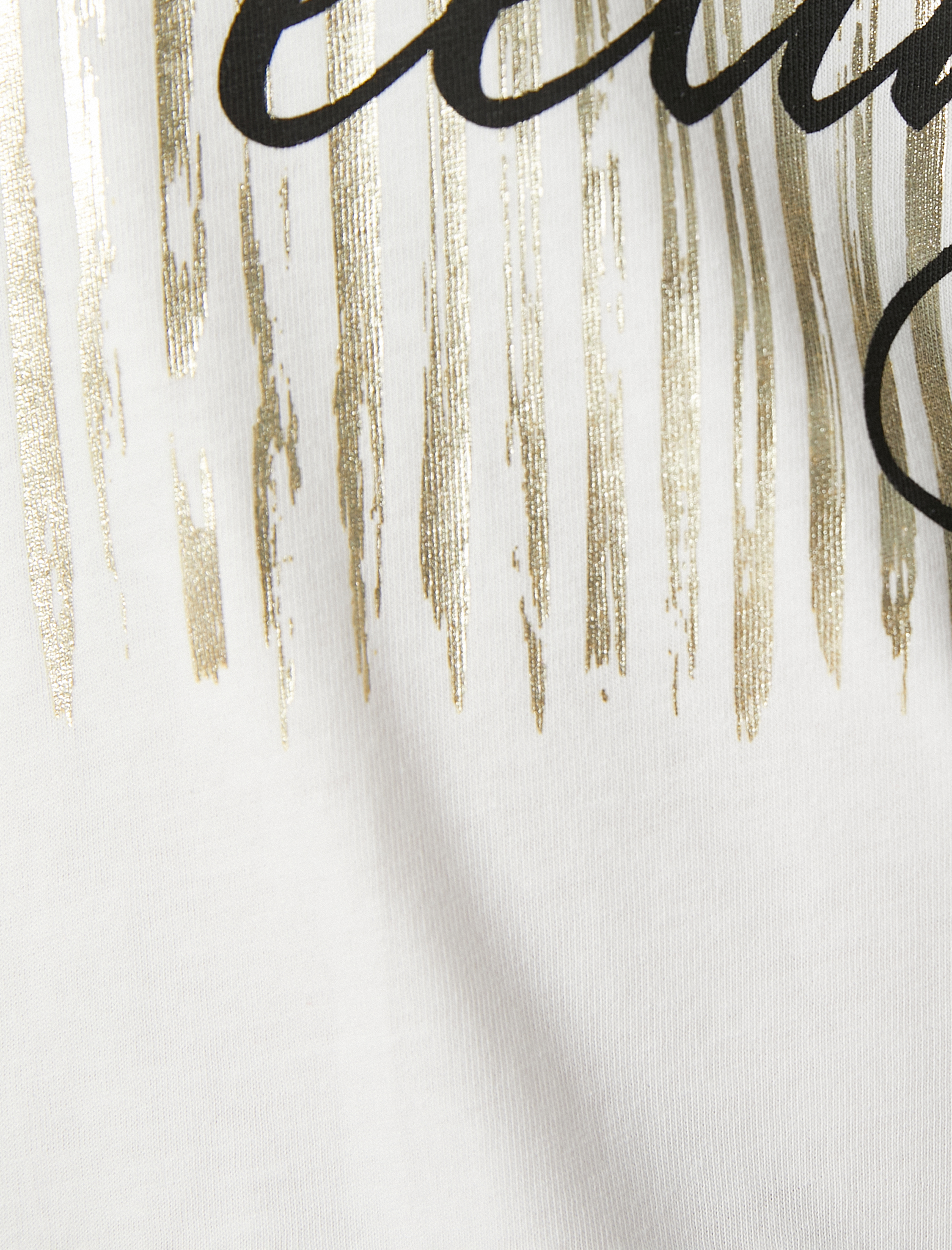   Parlak Baskılı Tişört Kısa Kollu Bisiklet Yaka Pamuklu