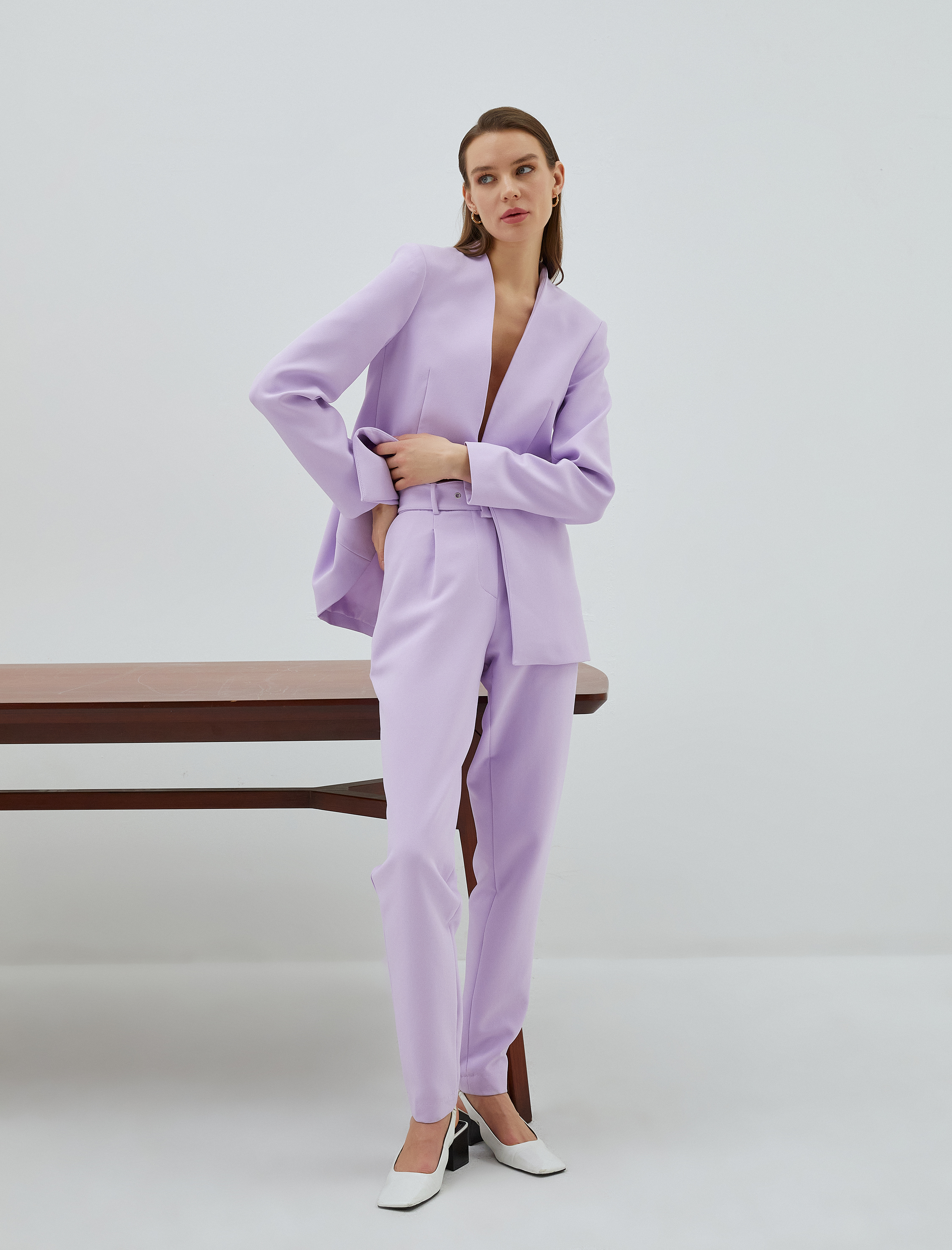   Kemerli Havuç Pantolon Pileli Cepli