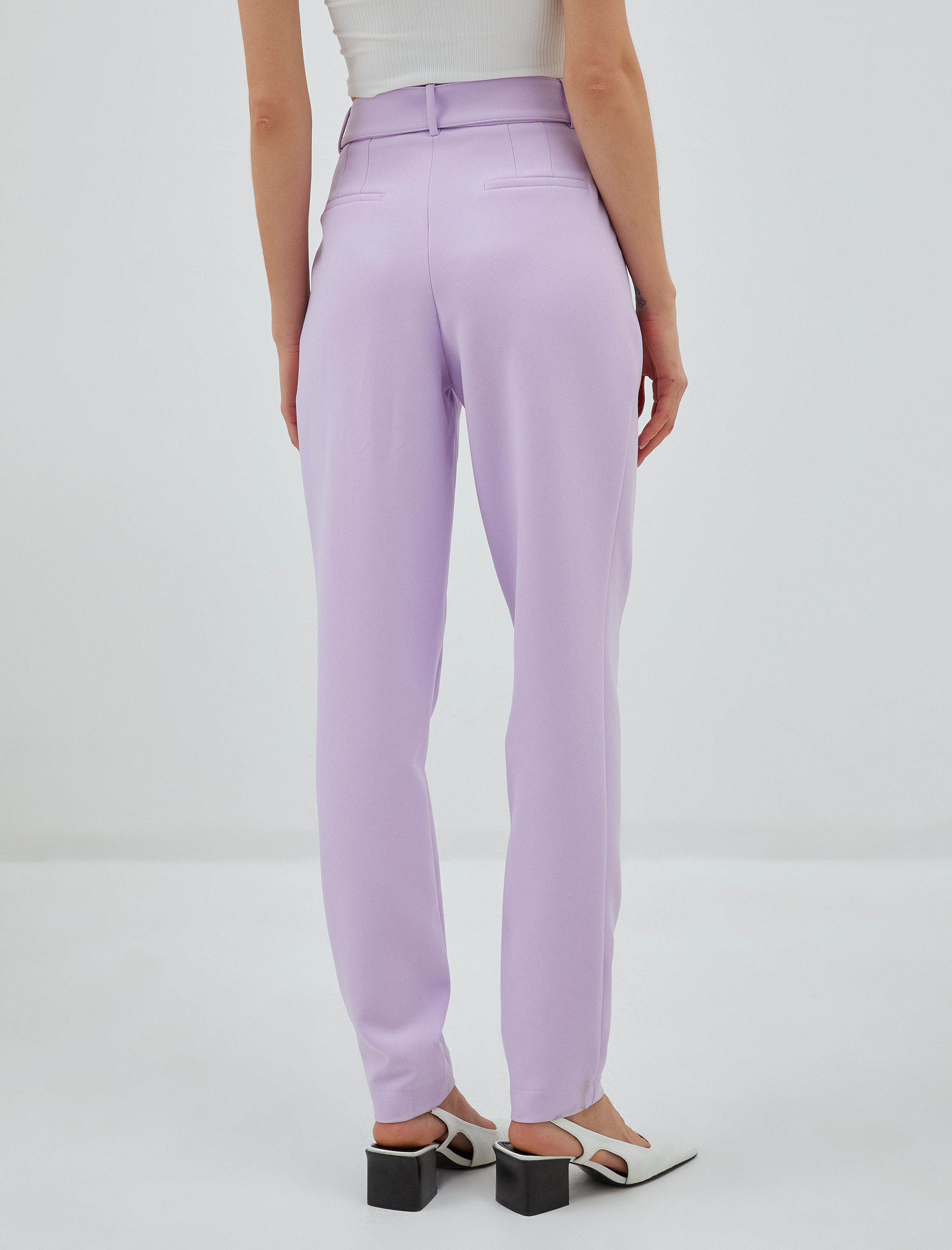   Kemerli Havuç Pantolon Pileli Cepli