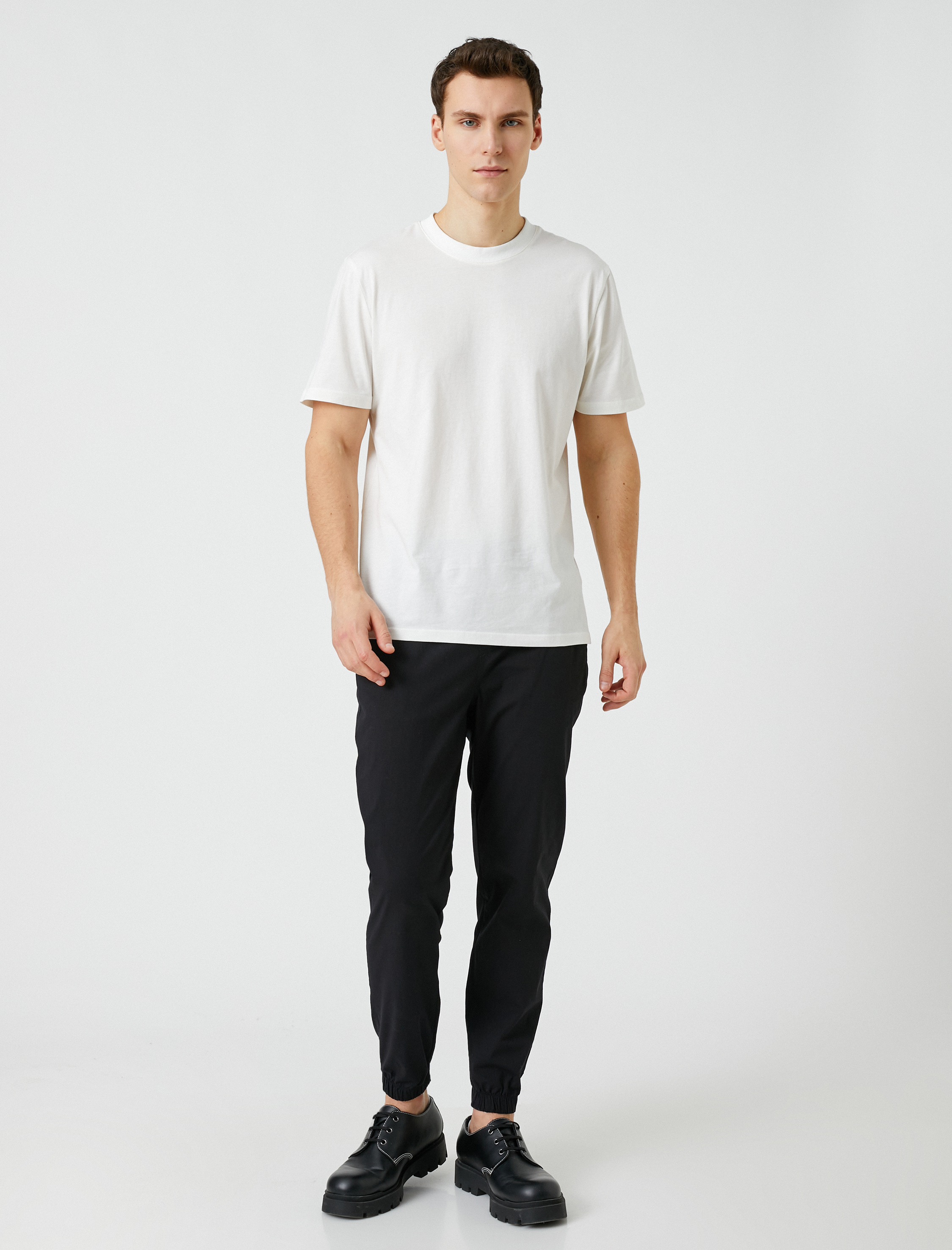   Chino Jogger Pantolon Beli Bağcıklı Cep Detaylı Pamuklu