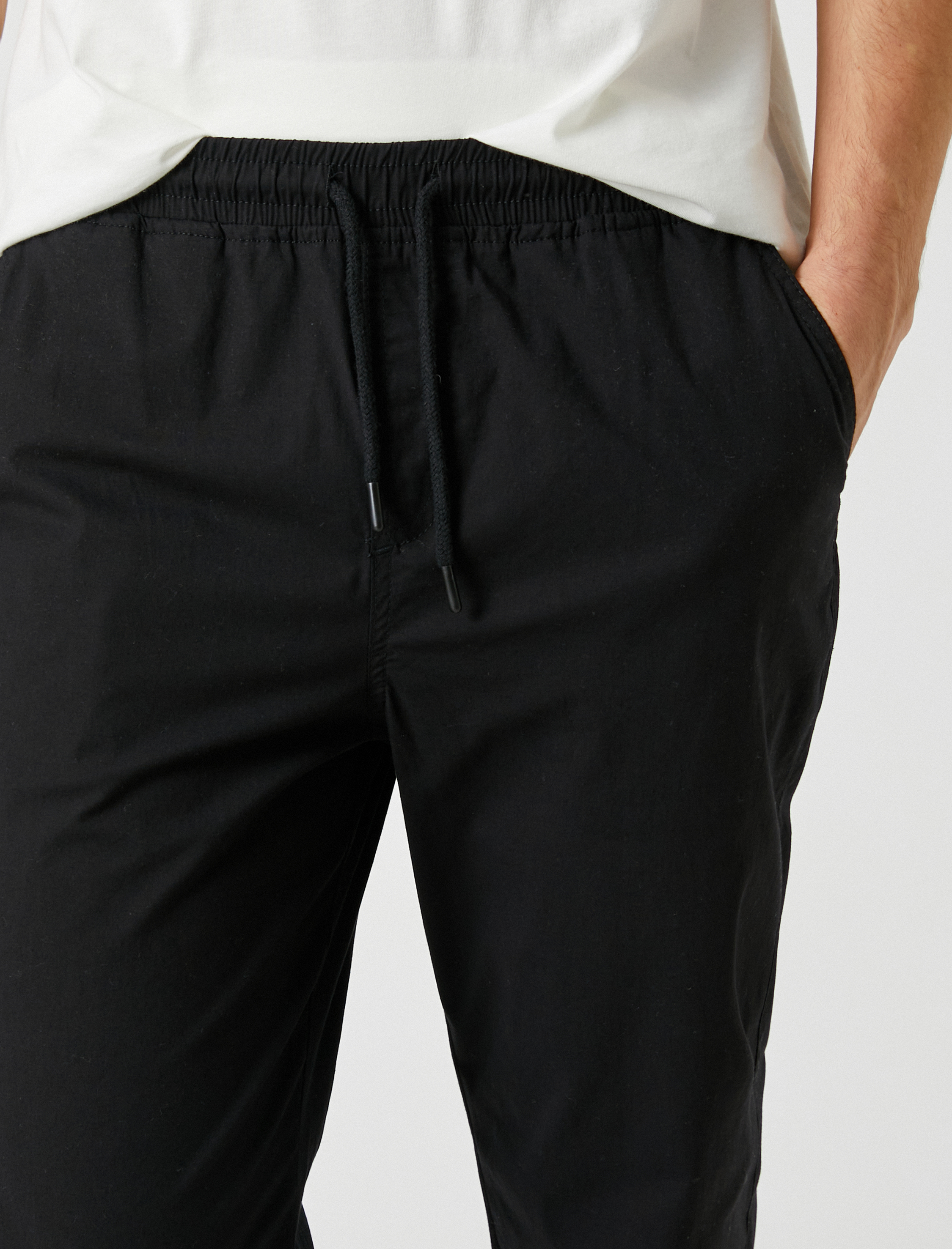   Chino Jogger Pantolon Beli Bağcıklı Cep Detaylı Pamuklu