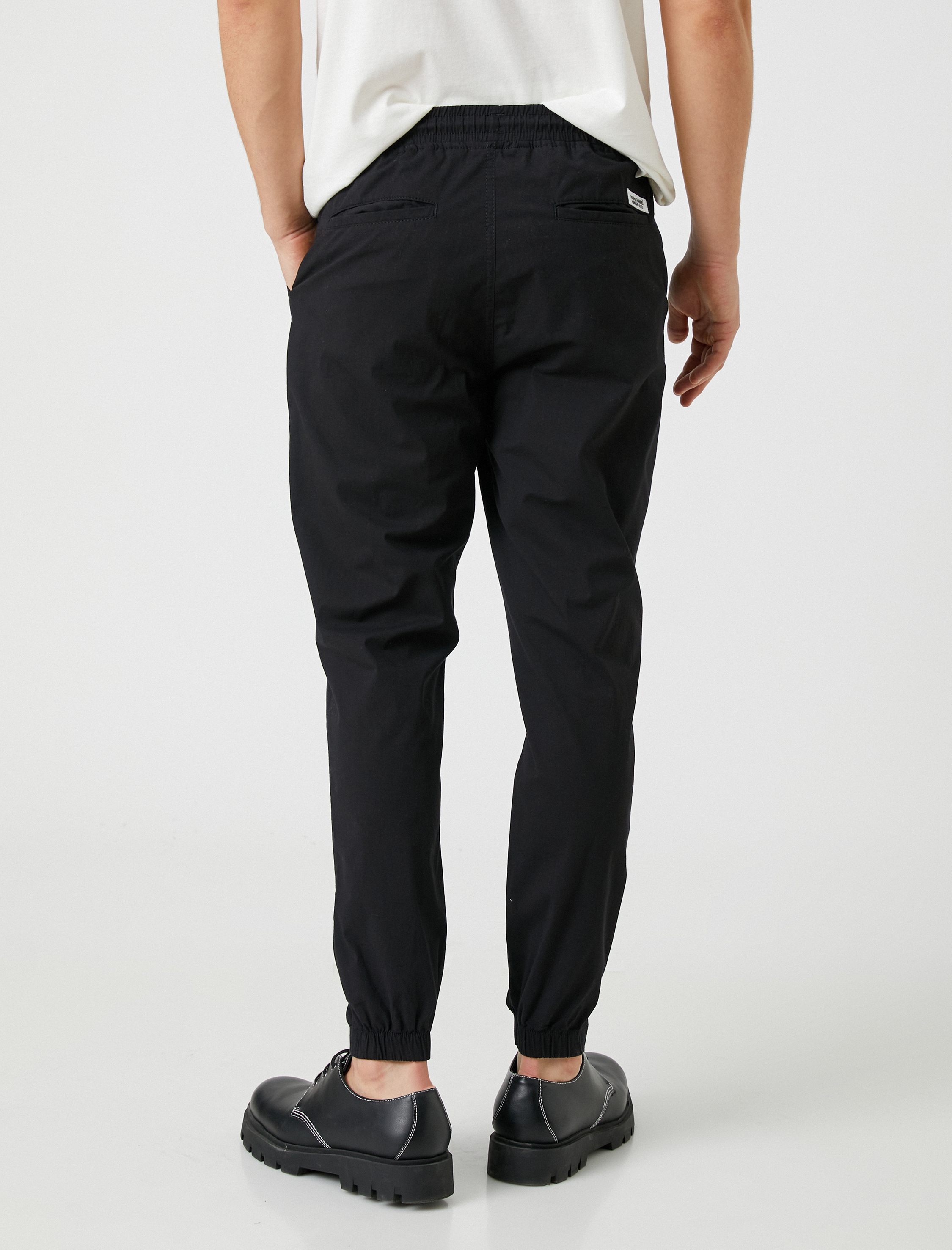   Chino Jogger Pantolon Beli Bağcıklı Cep Detaylı Pamuklu