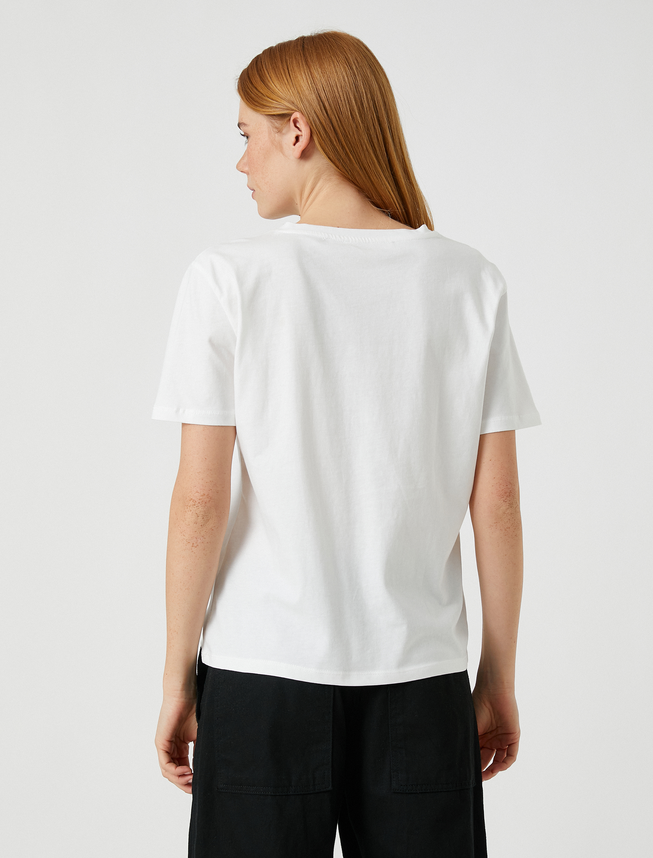   Parlak Baskılı Tişört Pamuklu