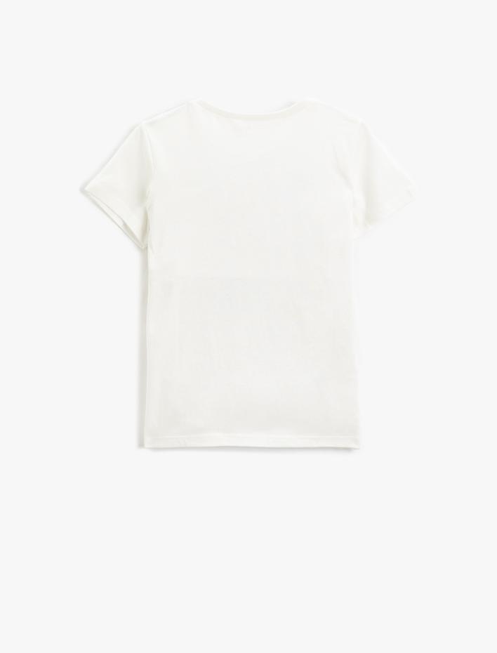 Erkek Çocuk Tişört Baskılı Kısa Kollu Bisiklet Yaka Pamuklu