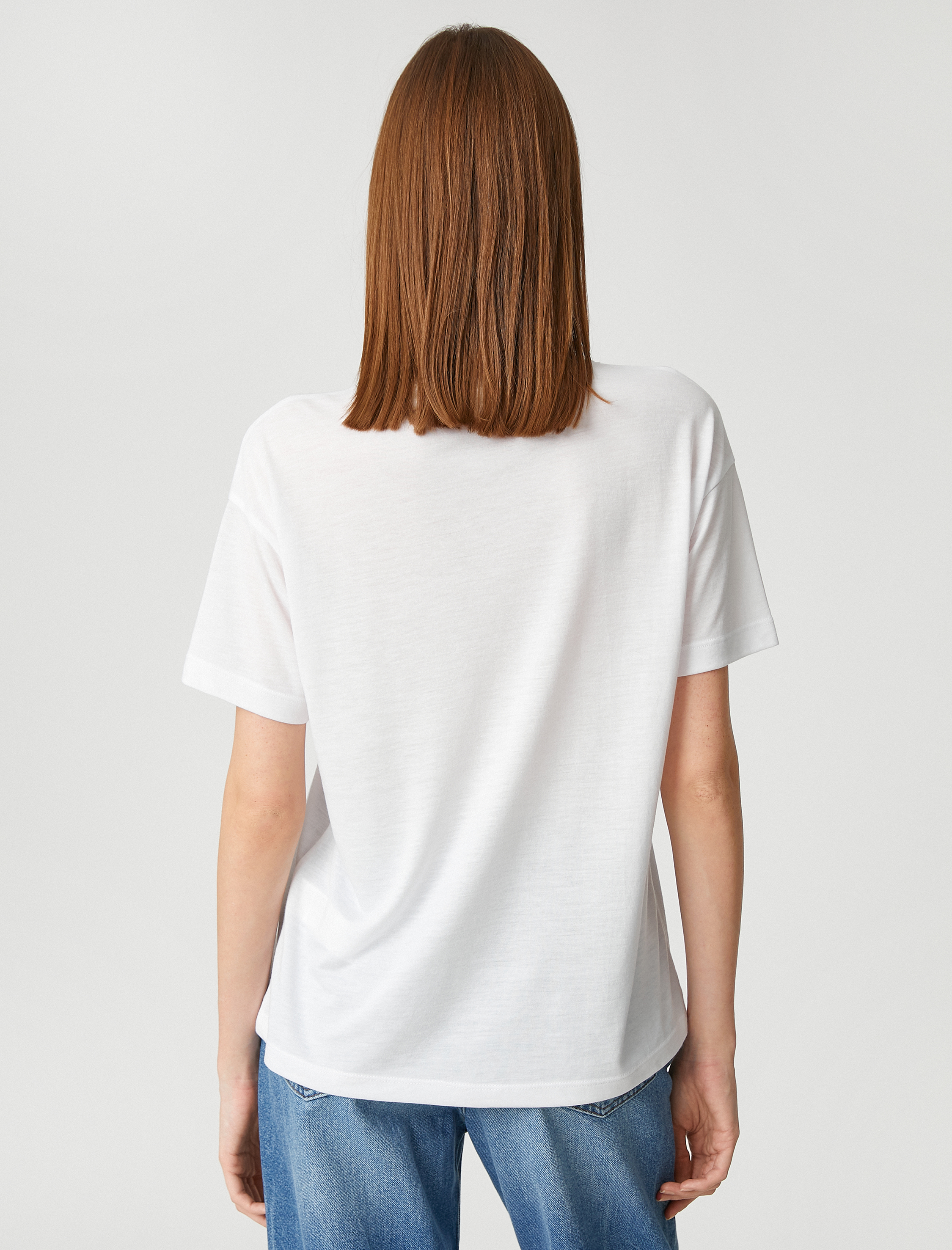   Horoskop Baskılı Tişört Bisiklet Yaka