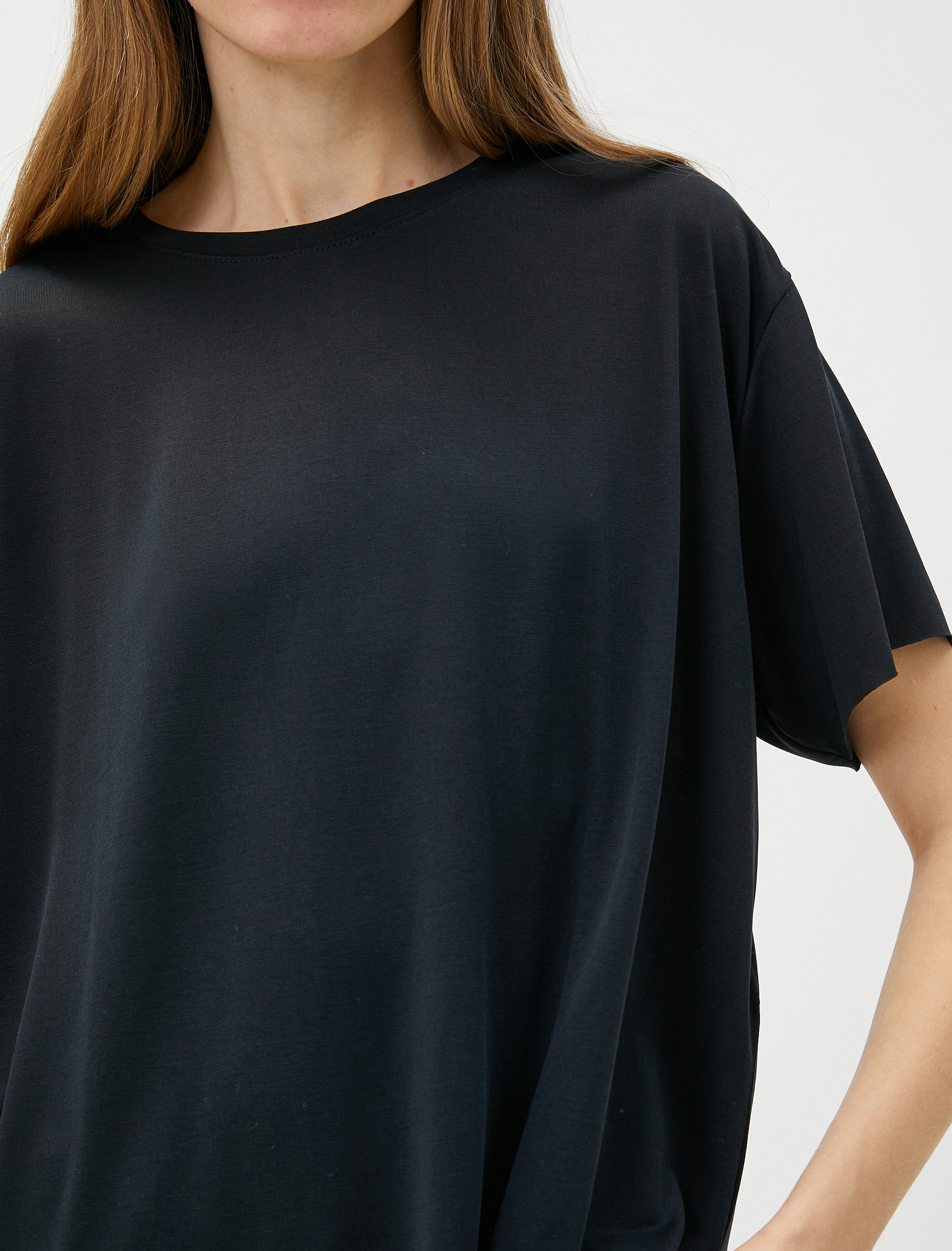   Oversize Tişört Modal Karışımlı