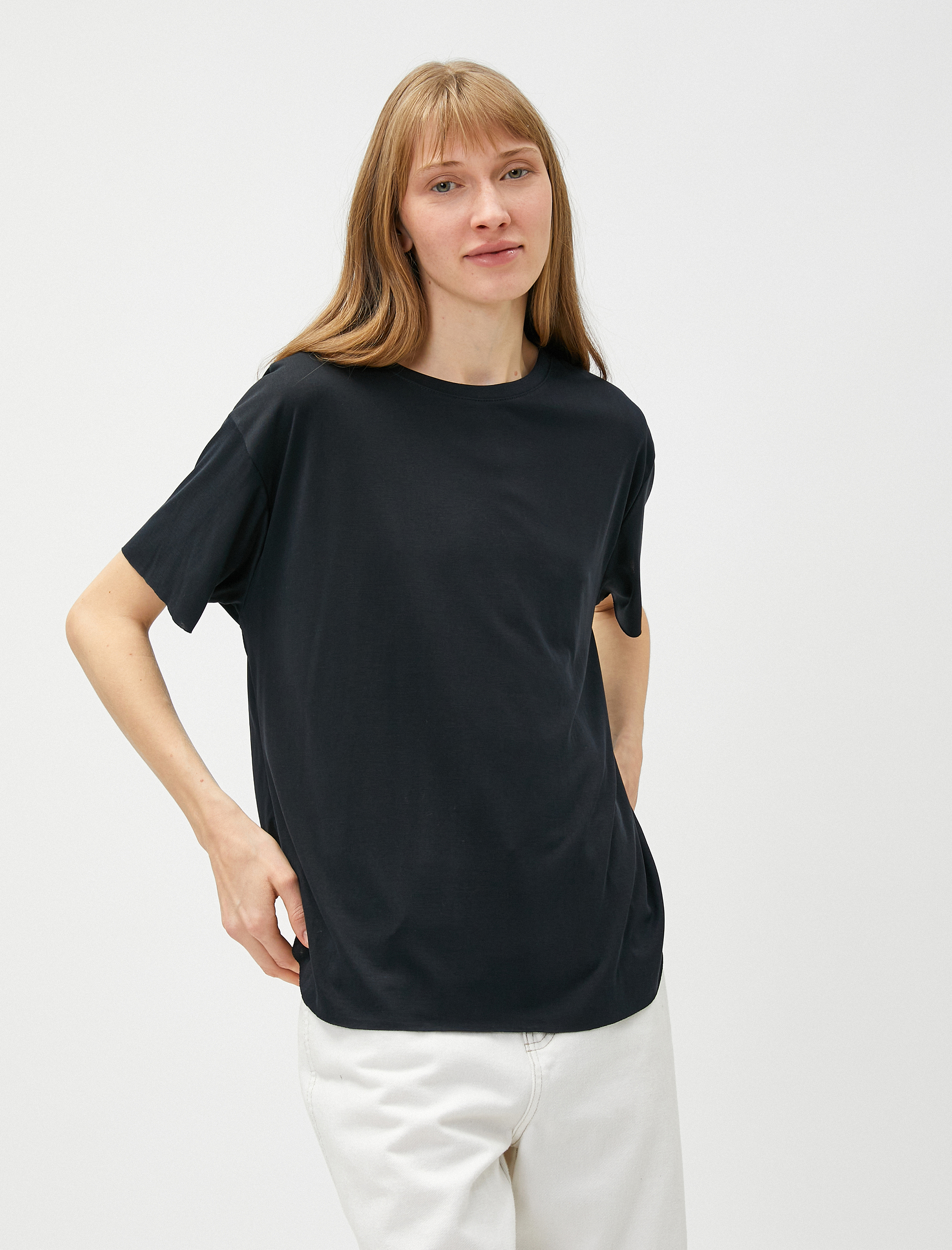   Oversize Tişört Modal Karışımlı