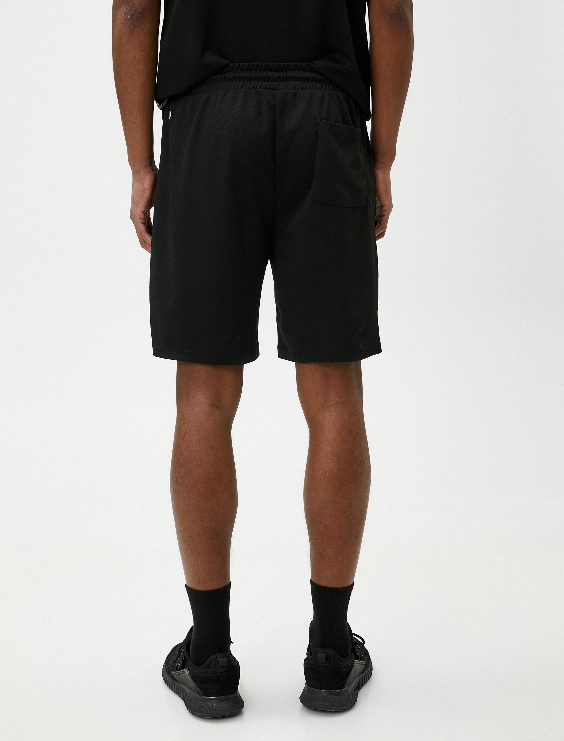   Spor Şort Baskılı Beli Bağcıklı Cep Detaylı