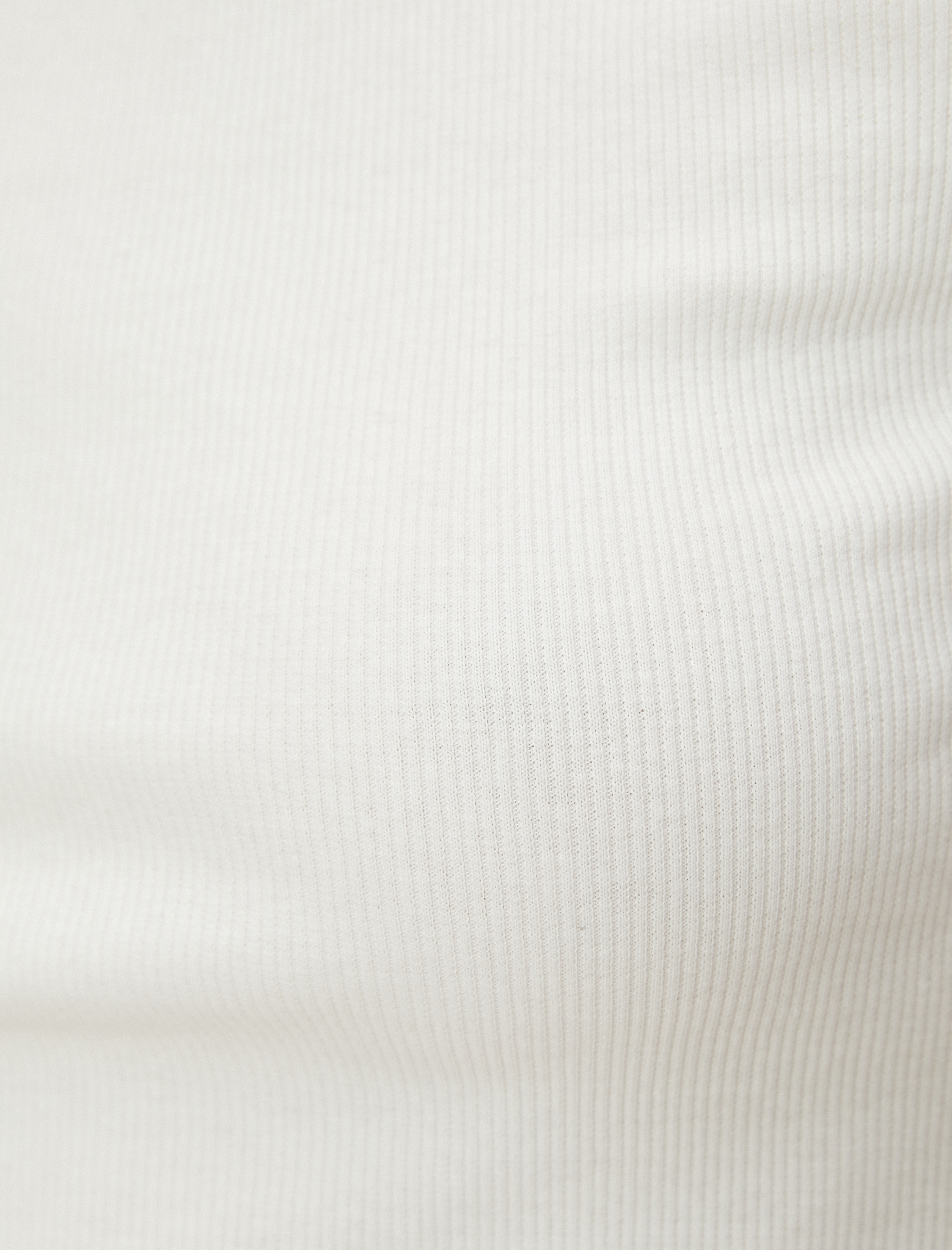   Crop Tişört Bisiklet Yaka Kısa Kollu Fitilli Pamuklu