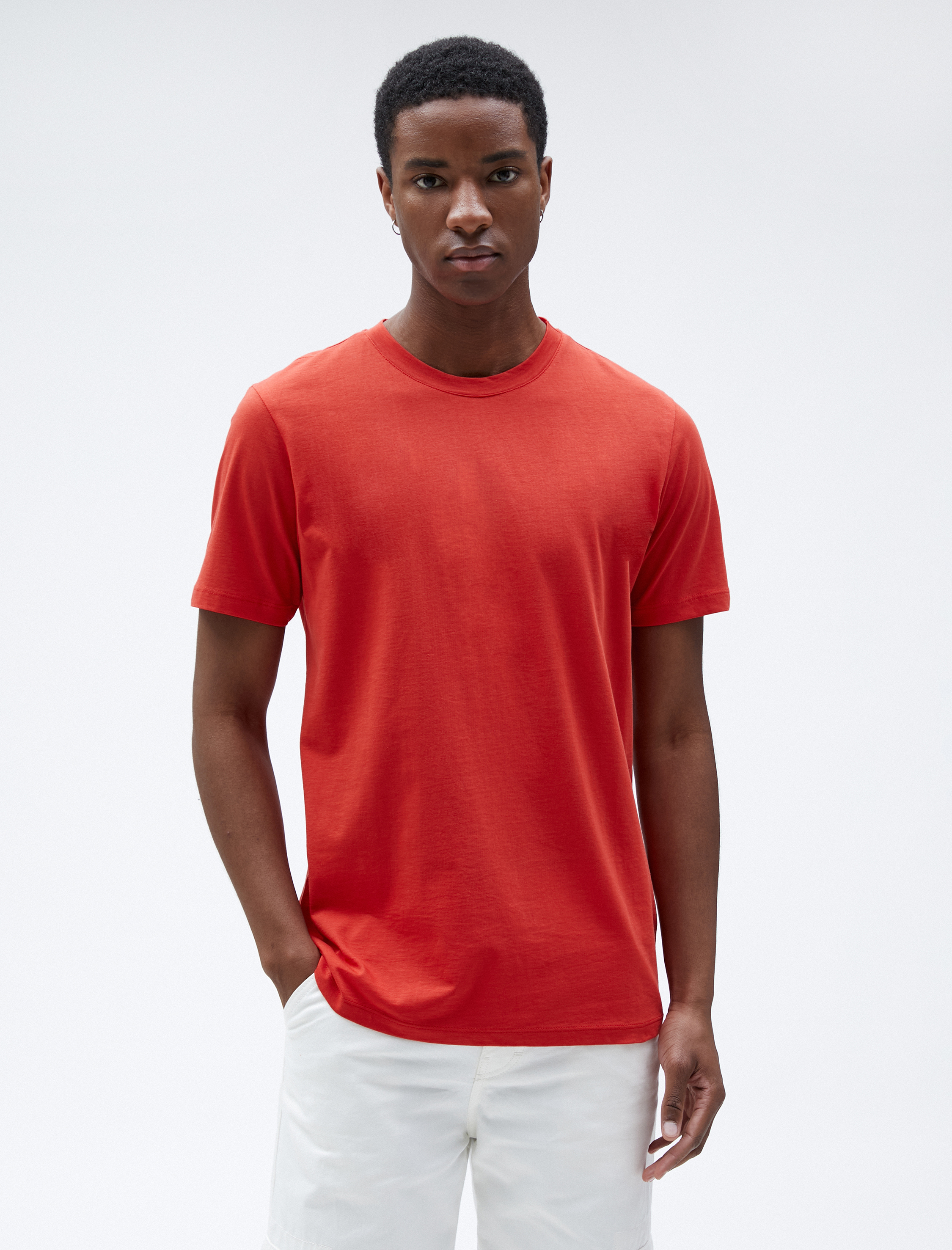   Basic Tişört Bisiklet Yaka Kısa Kollu Dar Kesim