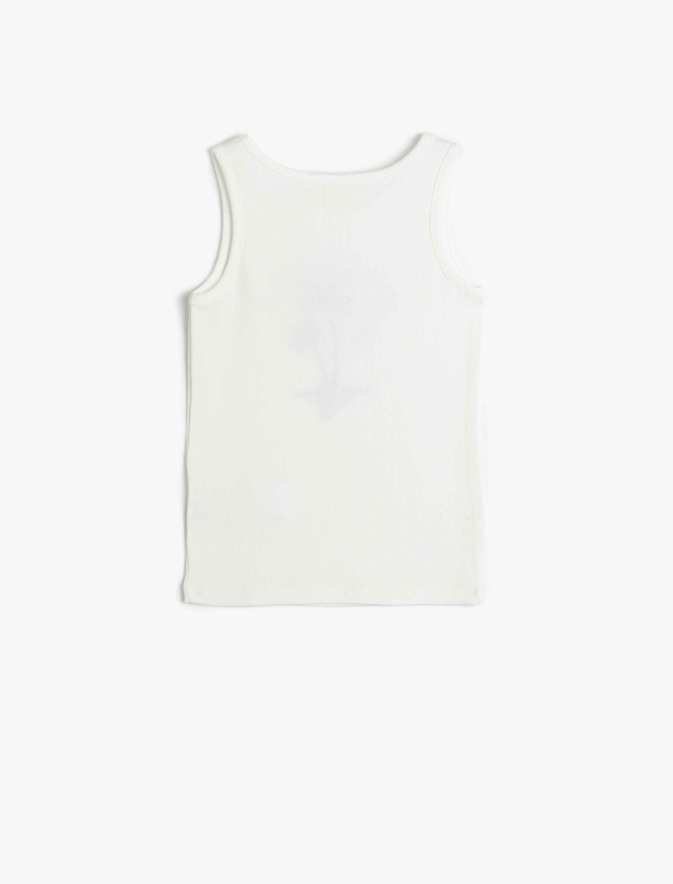  Kız Çocuk Atlet Kolsuz Baskılı Ribanalı Pamuk