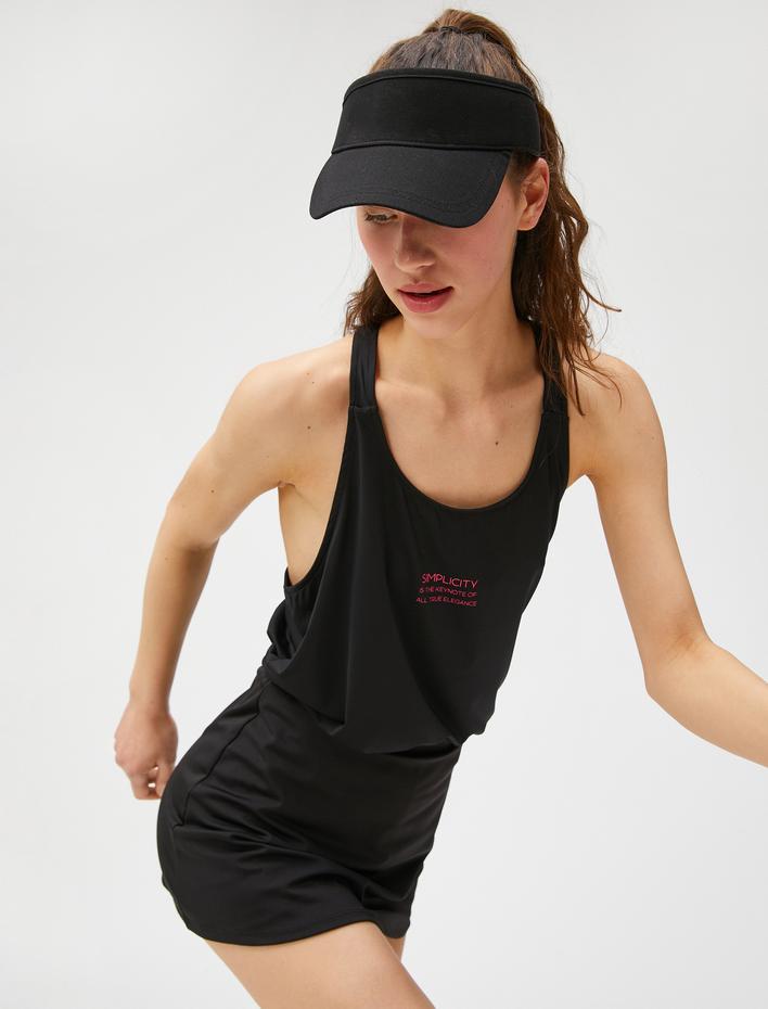  Sporcu Atleti Biye Detaylı Halter Yaka Baskılı