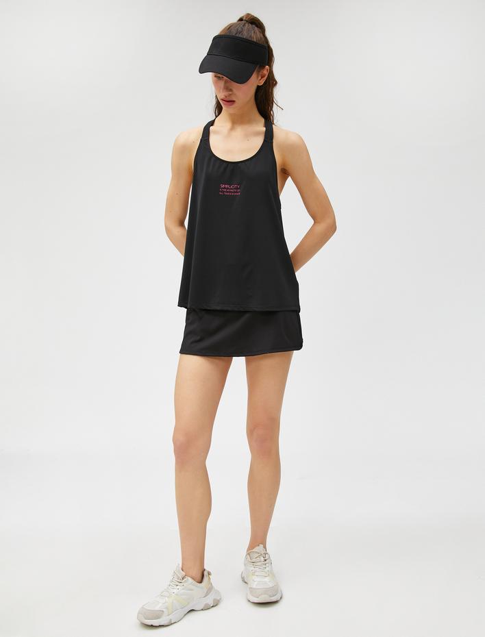  Sporcu Atleti Biye Detaylı Halter Yaka Baskılı