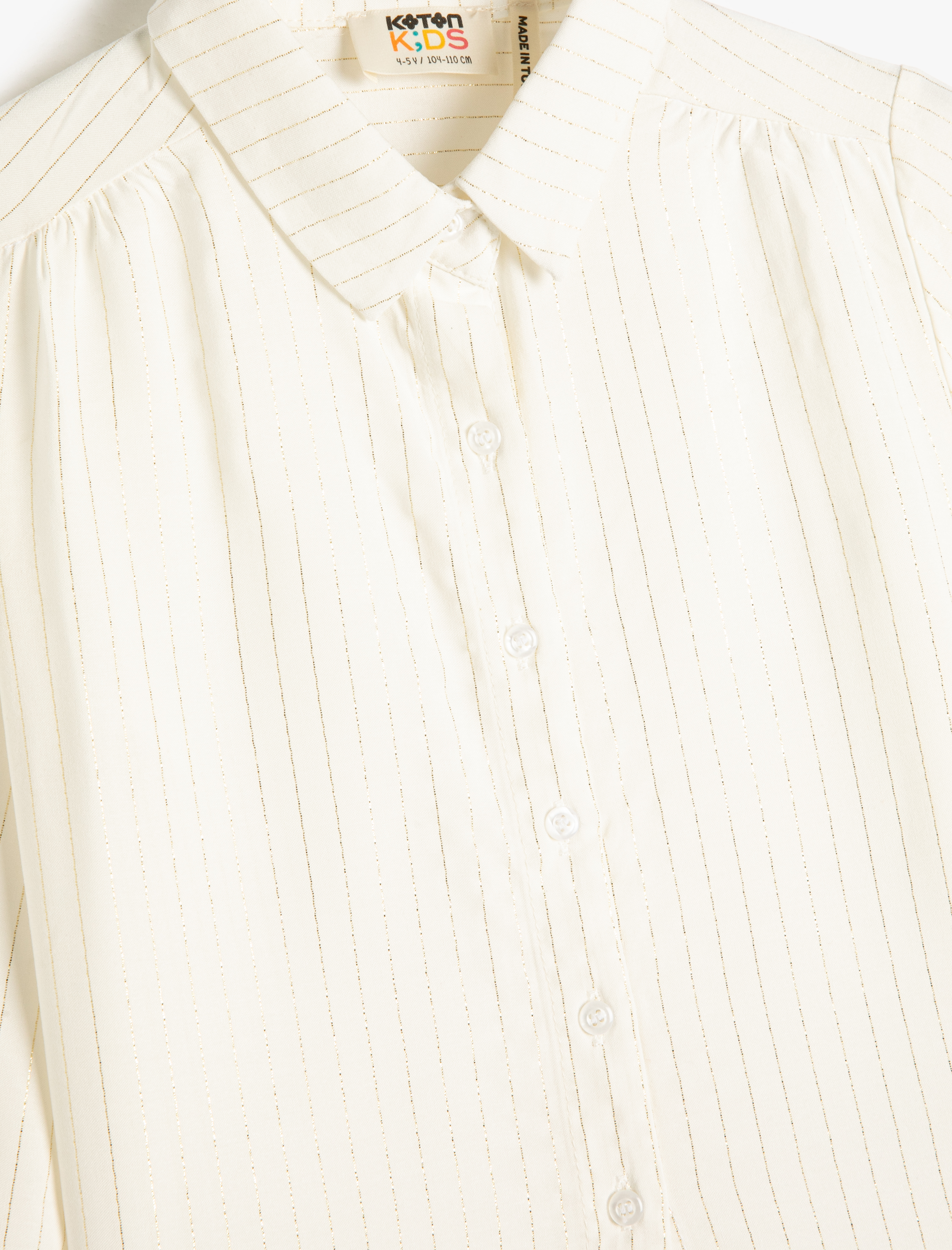  Kız Çocuk Gömlek Uzun Kollu Klasik Yaka Viskon Kumaş