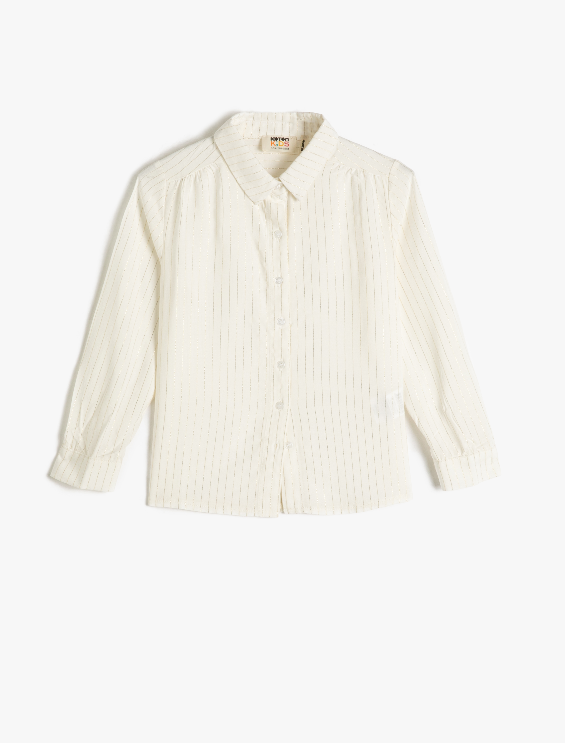  Kız Çocuk Gömlek Uzun Kollu Klasik Yaka Viskon Kumaş