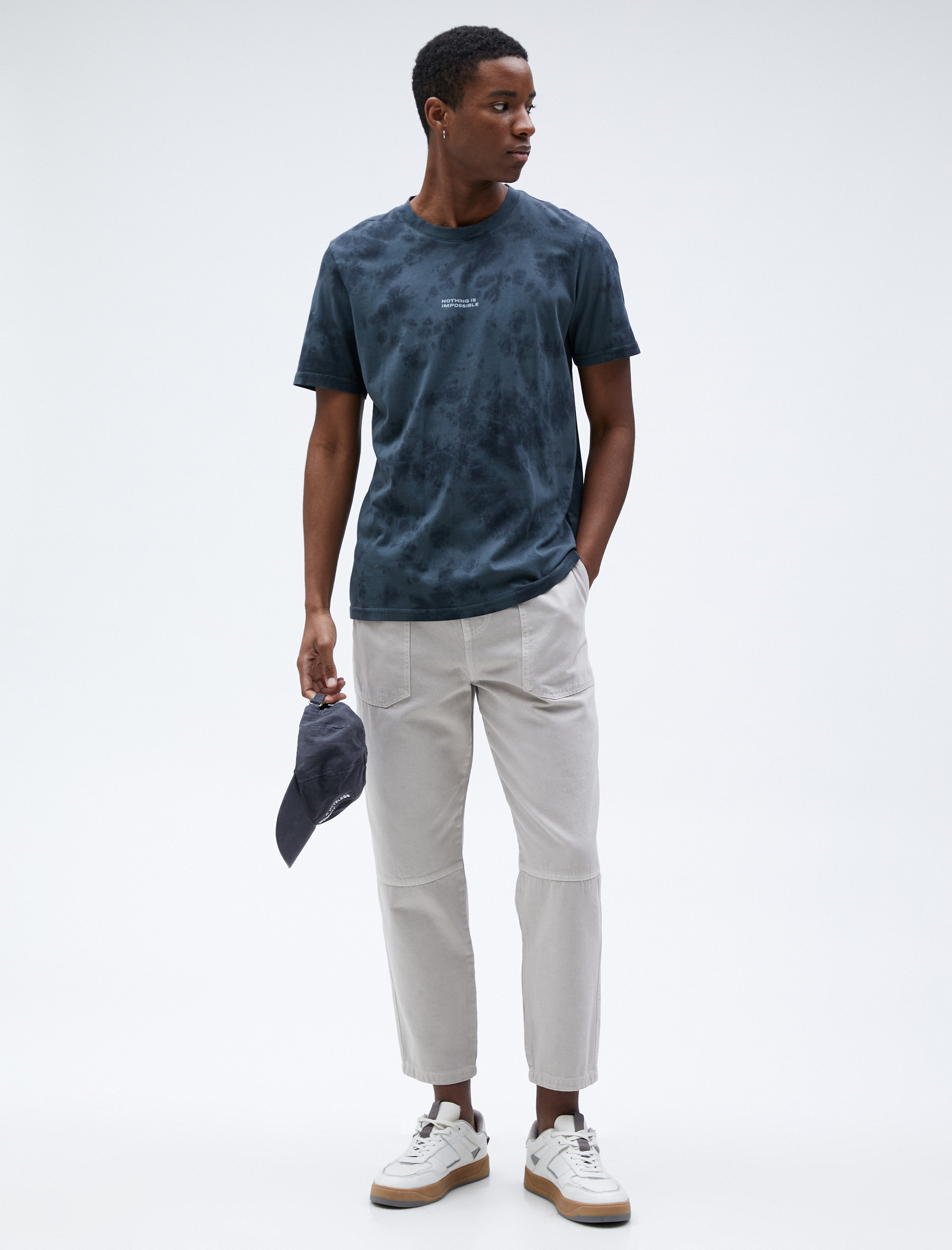   Beli Bağcıklı Pantolon Cepli Dikiş Detaylı Pamuklu