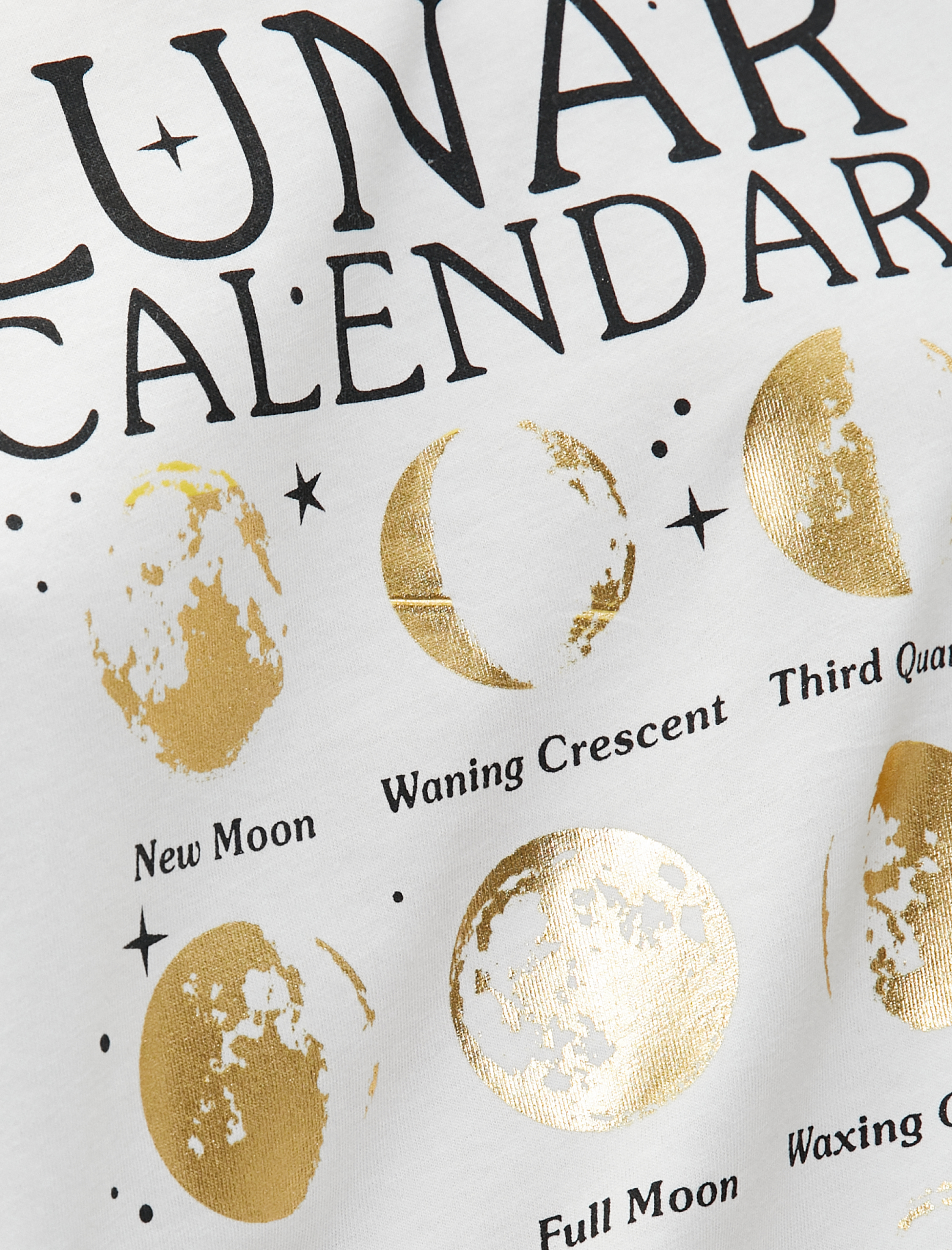   Ay Baskılı Tişört Pamuklu