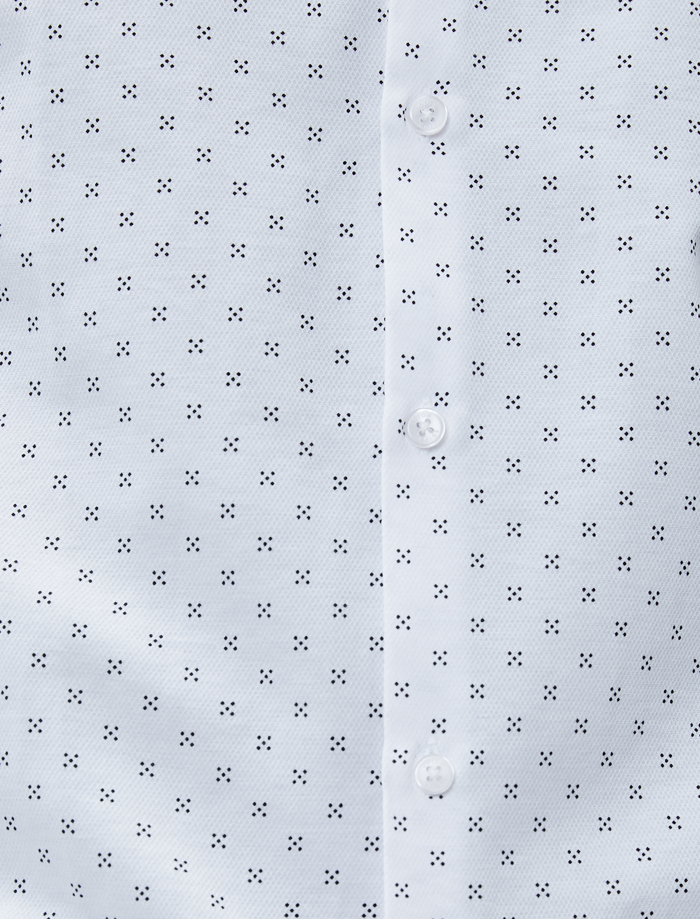   Spor Gömlek Geometrik Detaylı Klasik Yaka Slim Fit Non Iron