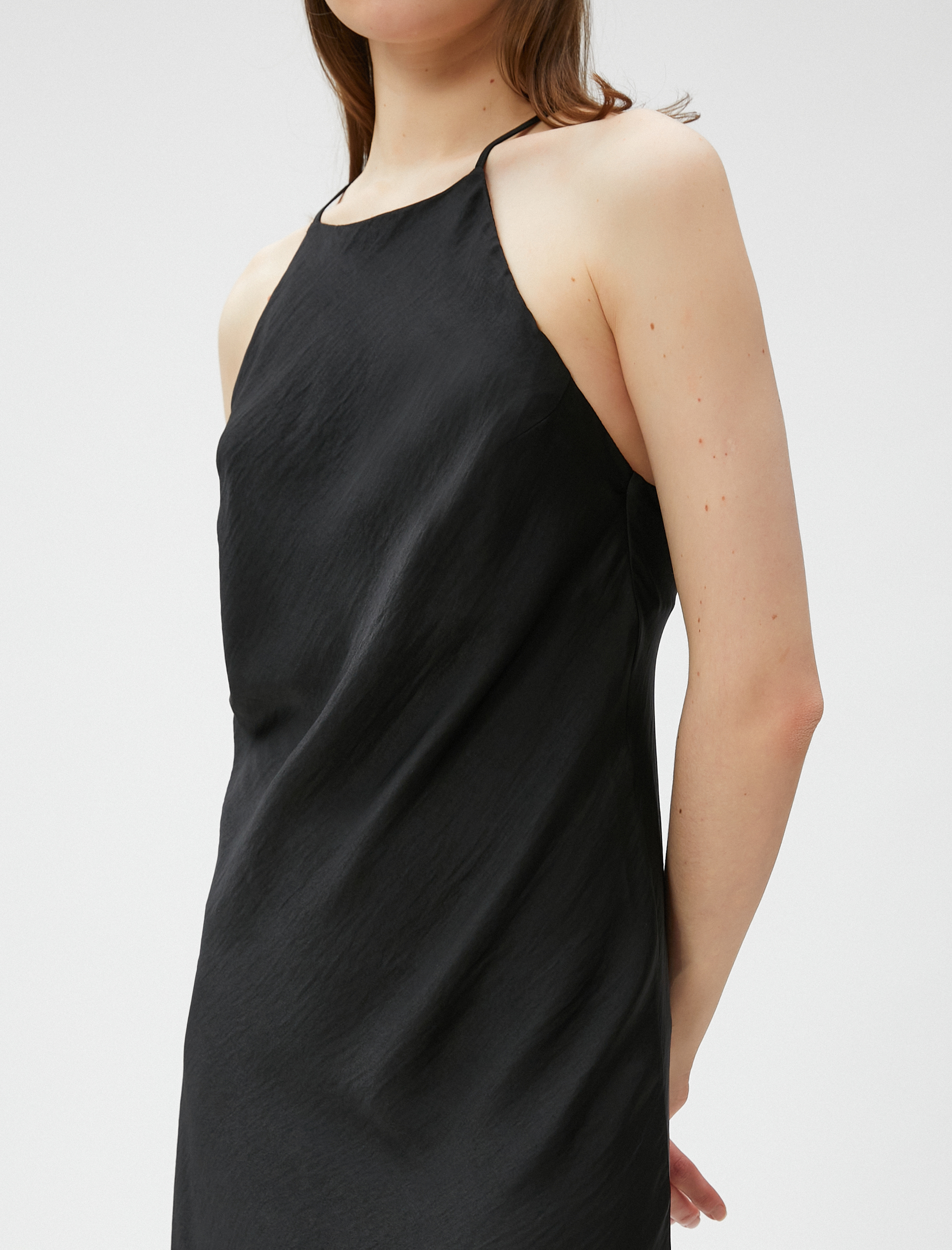   Midi Boy Elbise Halter Yaka