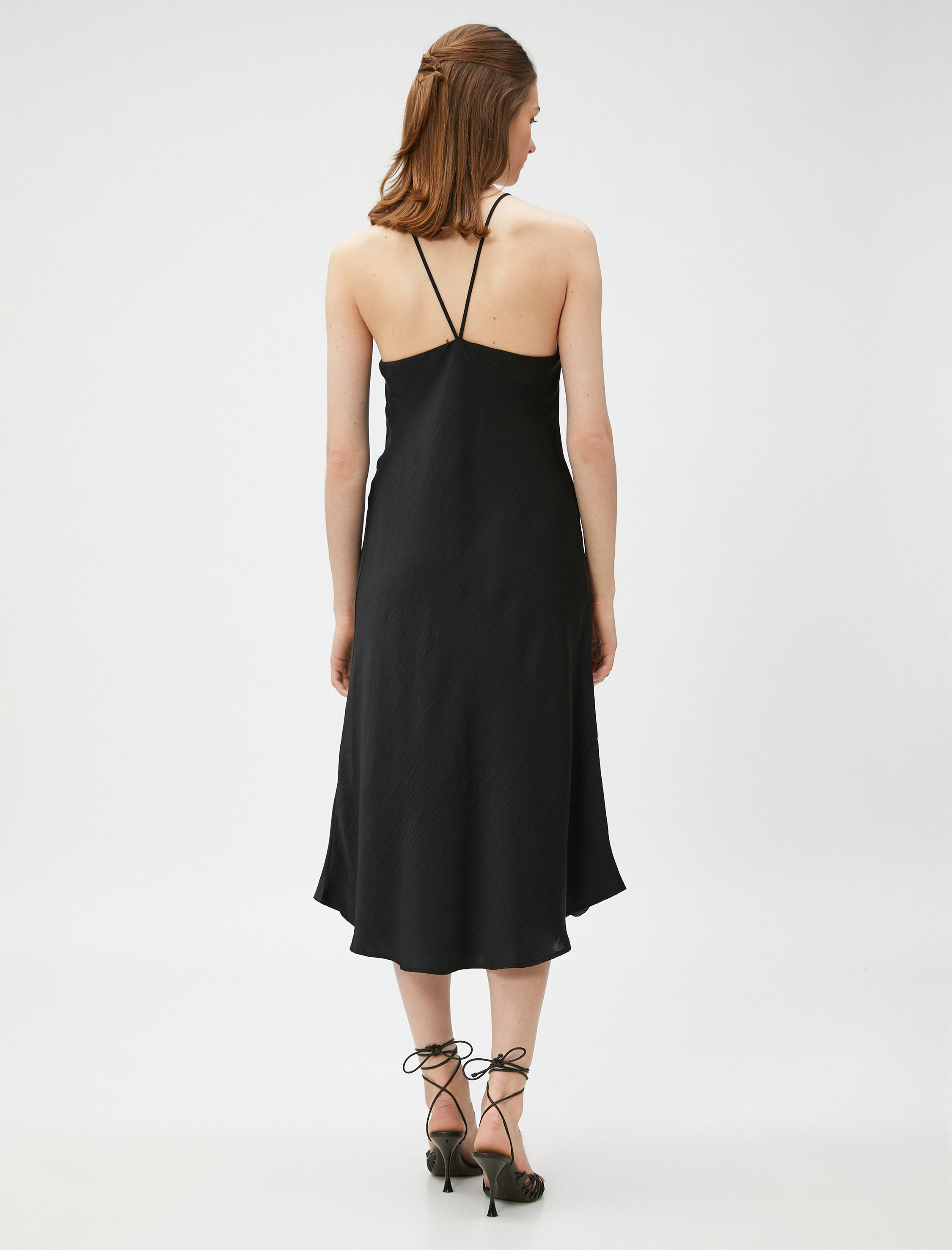   Midi Boy Elbise Halter Yaka