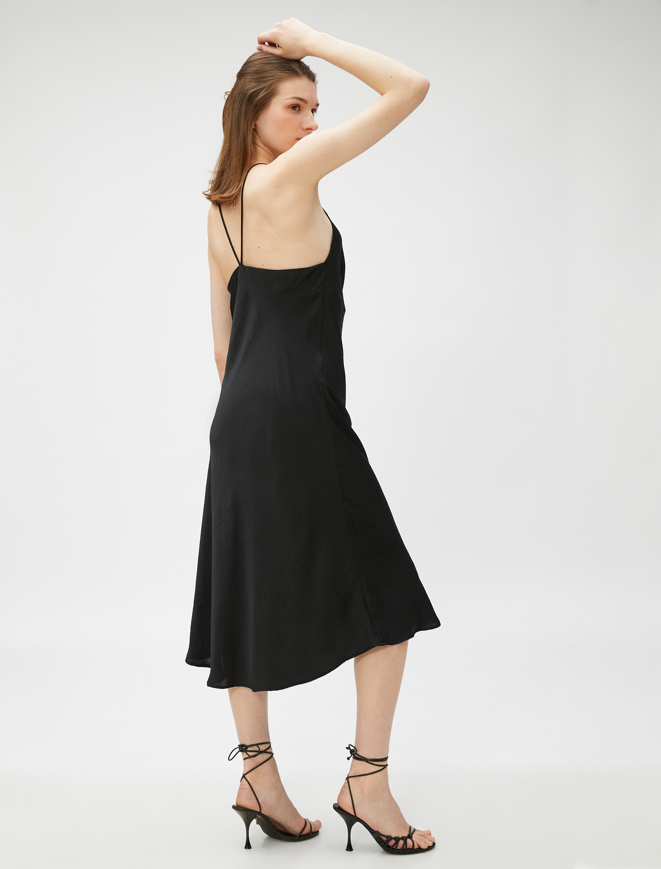   Midi Boy Elbise Halter Yaka