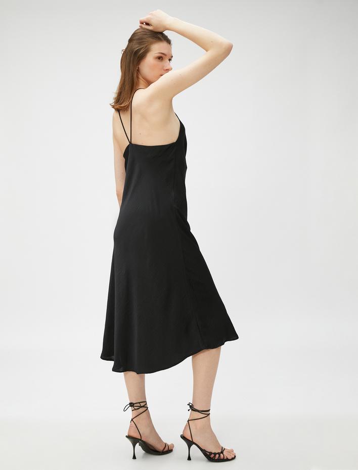  Midi Boy Elbise Halter Yaka