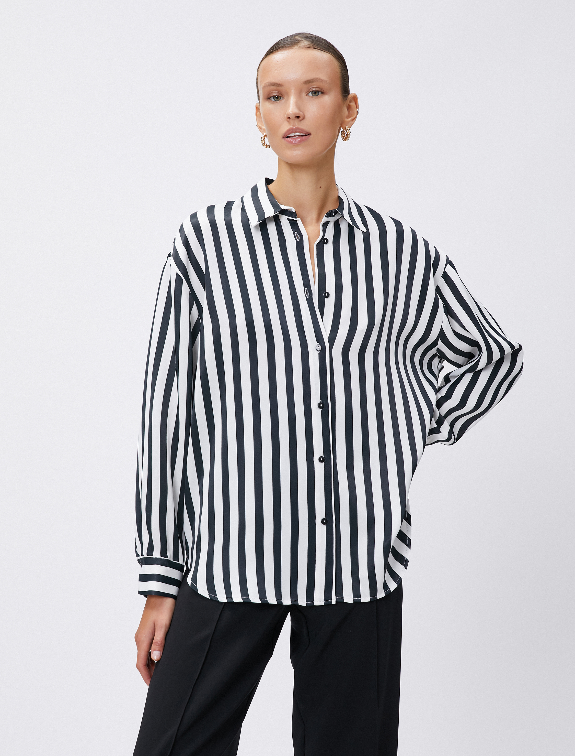   Uzun Kollu Gömlek Rahat Kesim