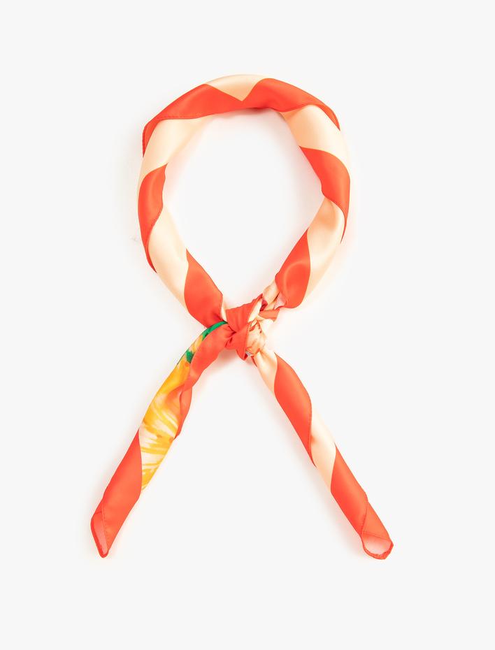 Kadın Fular Saten Çok Renkli